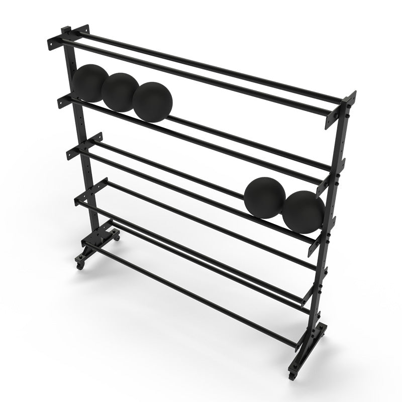 5-Tier Multi Ball Storage Rack for Basketballs, Soccer Balls & Sports Equipment - Perfect for Garage, Playroom & Sports Organization