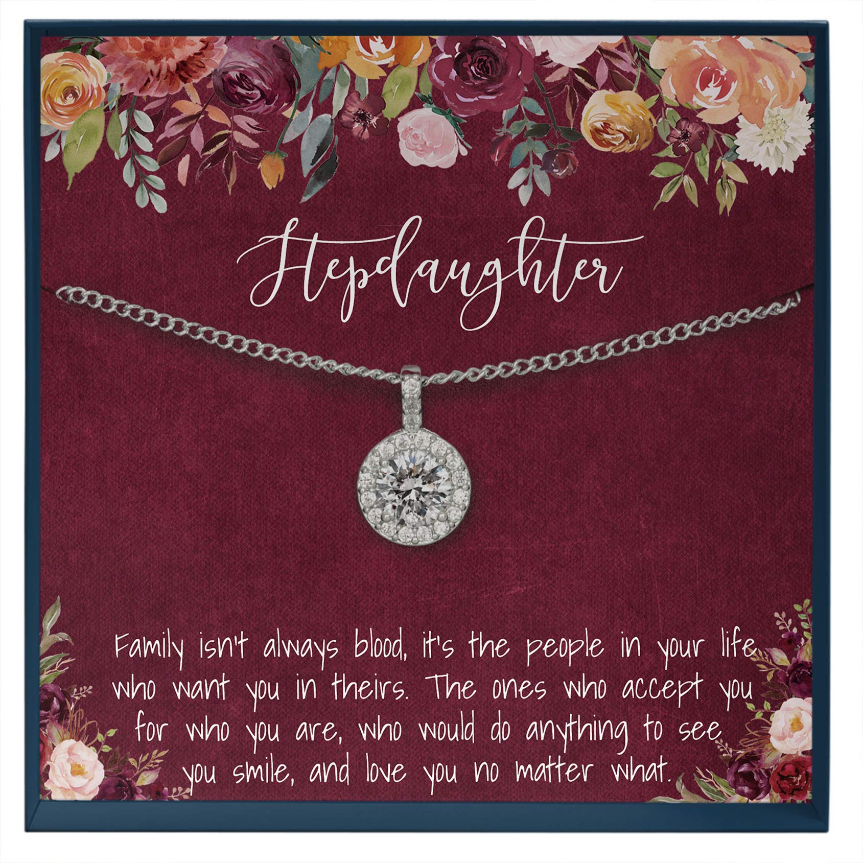 Step Daughter Gift Necklace - Thoughtful Jewelry for Bonus Daughter, Blended Family & Daughter of Bride from Another Mom | Perfect for Birthdays, Holidays & Special Occasions
