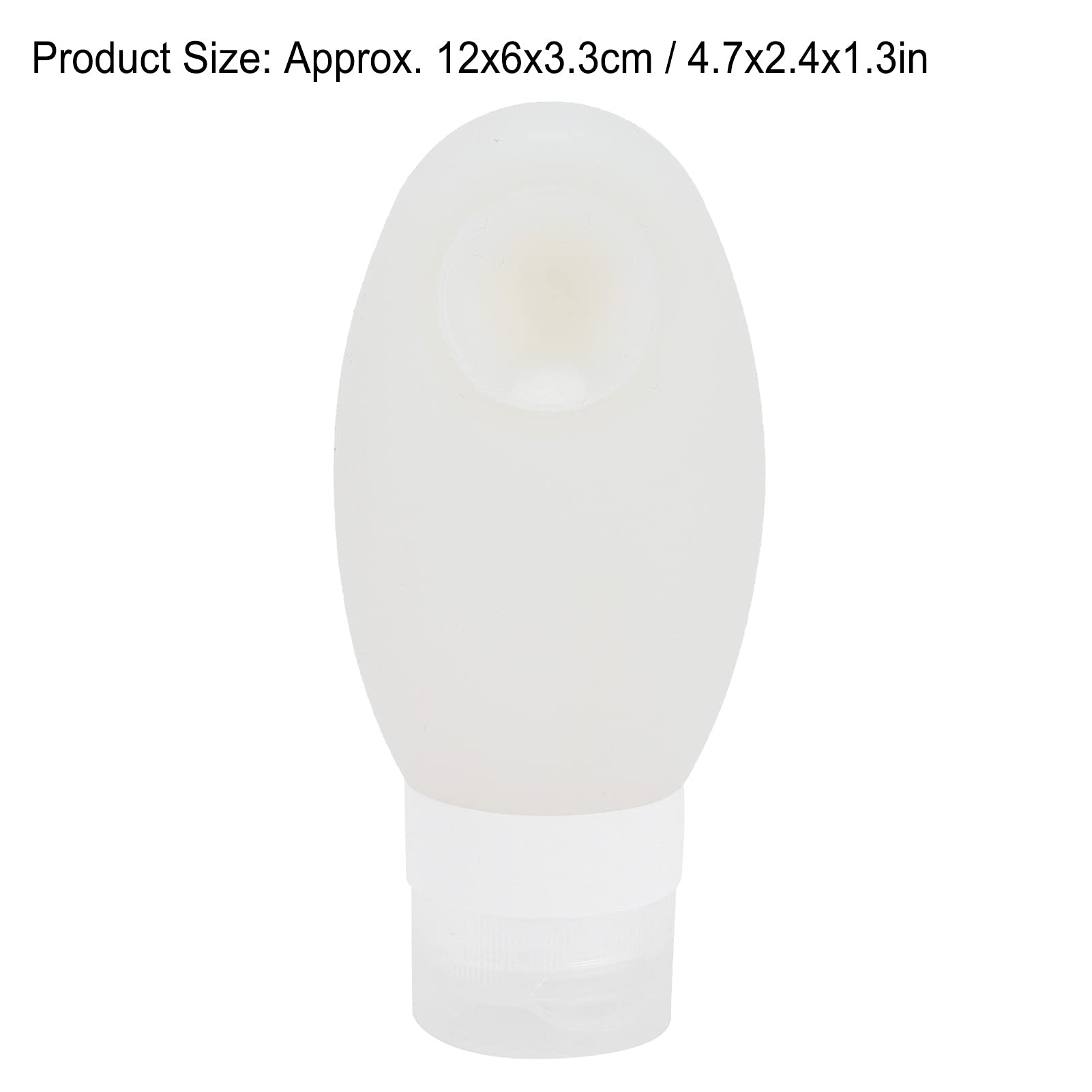 **Travel Size Containers - Food Grade Silicone Leak-Proof Travel Bottles for Shampoo, Conditioner & Cosmetics (White) - Perfect for Toiletries, Airplane Carry-On & Gym Essentials**