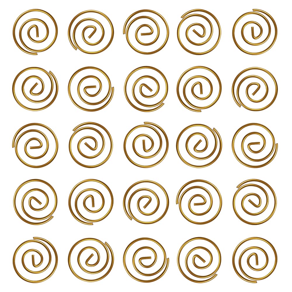 JAM PAPER Gold Round Paper Clips - 50 Pack Circular Clips for Office, School, Crafting & Document Organization