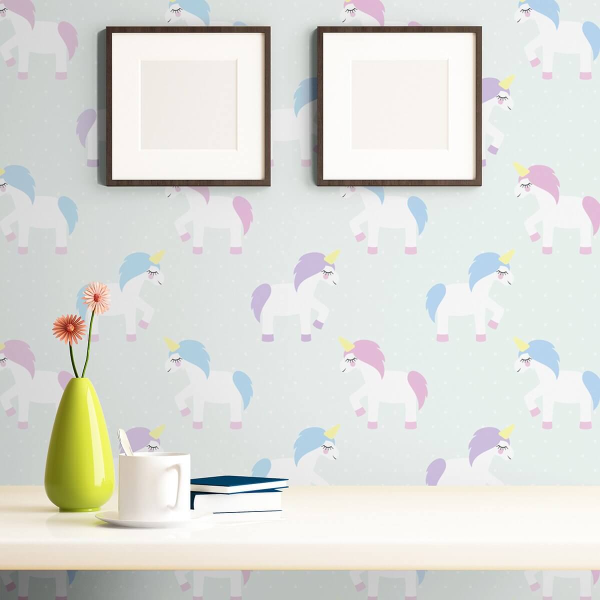 Neon Blue & Purple Fantasy Baby Peel and Stick Removable Wallpaper - Self-Adhesive Nursery Decor for Girls & Boys Rooms - Easy DIY Wall Covering for Bedrooms, Playrooms & Kids Spaces