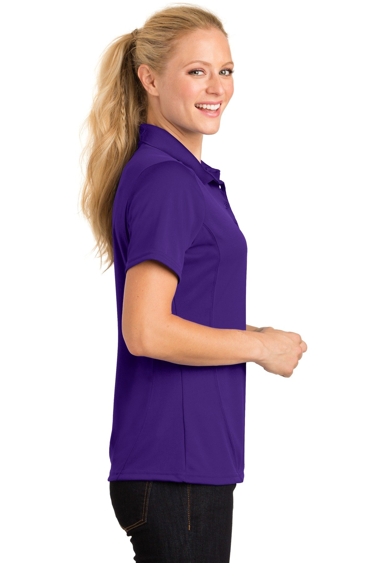 Men's Raglan Accent Polo Shirt - L475 Purple, Size S - Casual & Athletic Wear for Golf, Tennis & Everyday Comfort
