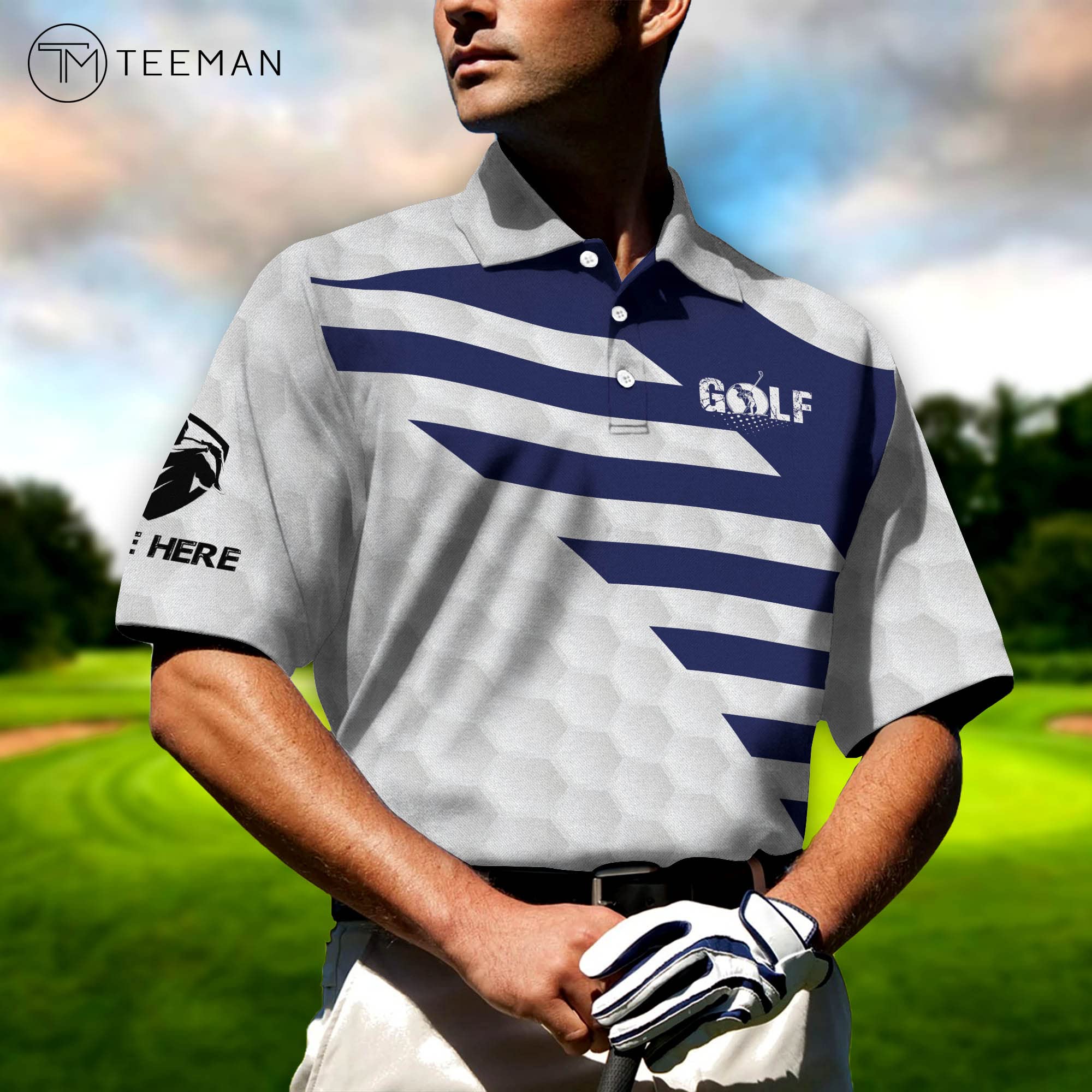 Custom Funny Golf Polo Shirts for Men - Personalized Short Sleeve Crazy Golf Shirts - Perfect for Golf Tournaments, Casual Wear & Funny Gifts