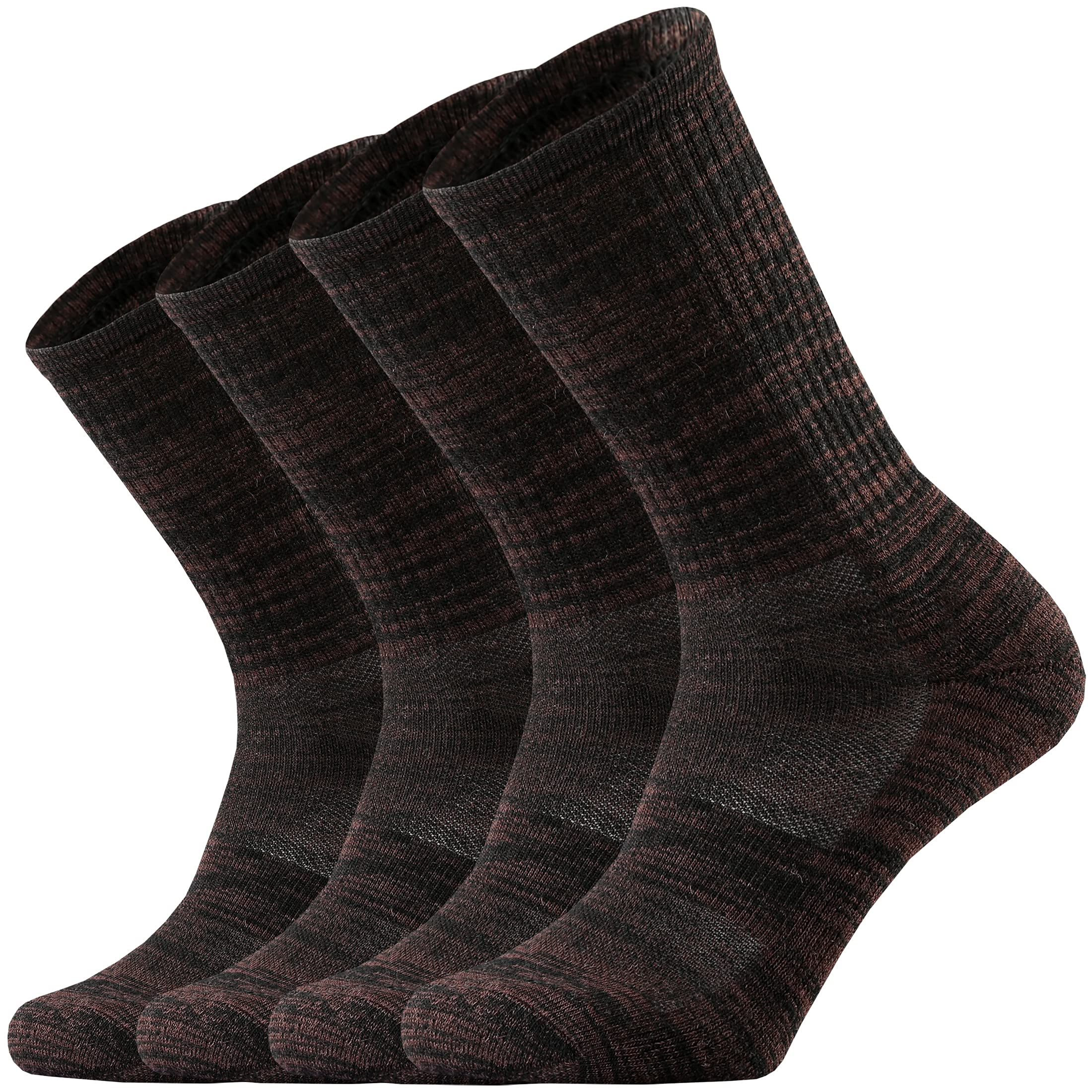 Ortis Men's Merino Wool Cushion Crew Socks - Moisture Wicking, Lightweight & Breathable for Hiking, Cycling & Outdoor Activities - Perfect for Trail Running, Camping & Winter Sports