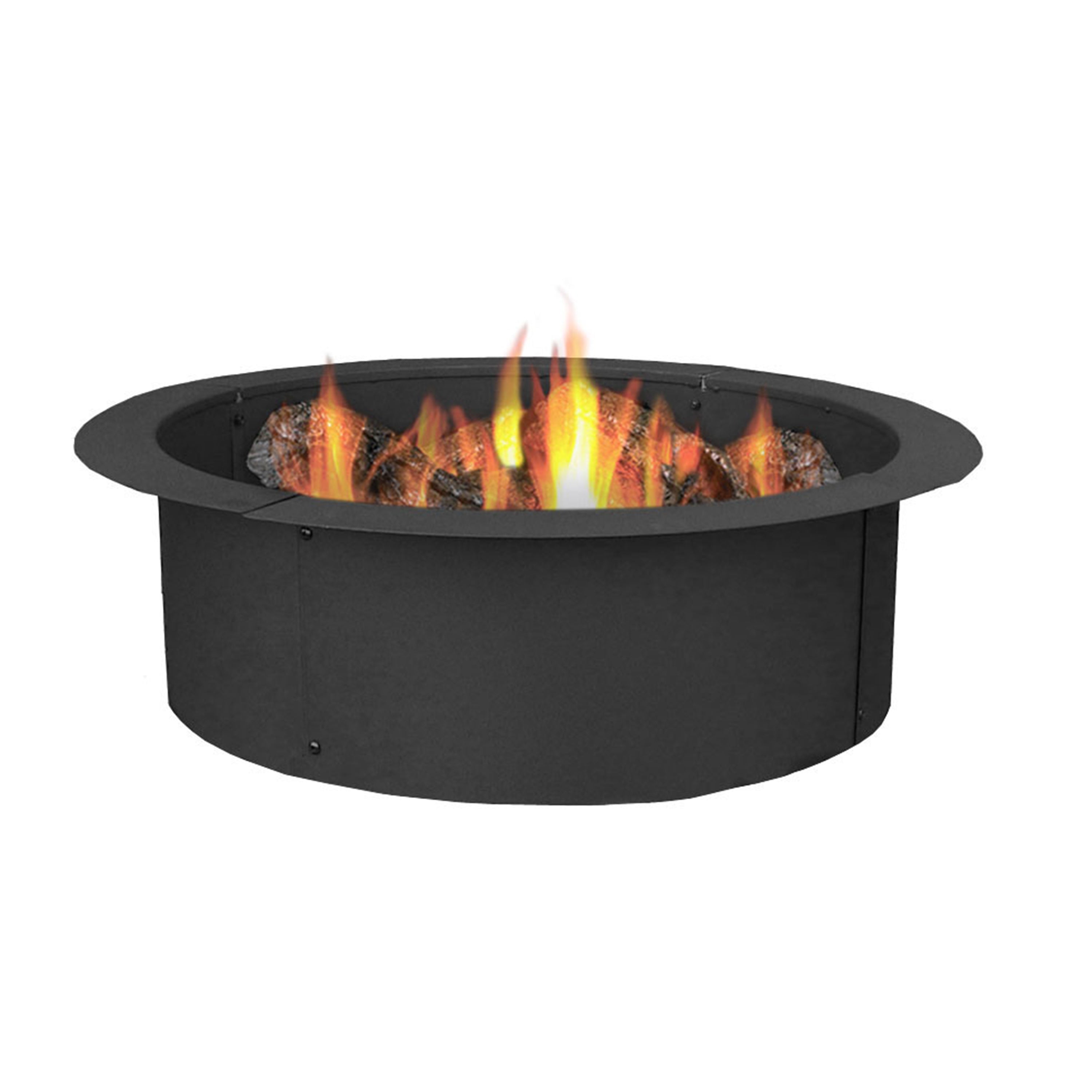 Durable In-Ground Fire Pit Ring Insert by Sunnydaze - DIY Fire Ring for Backyard, Patio, and Camping Outdoor Gatherings