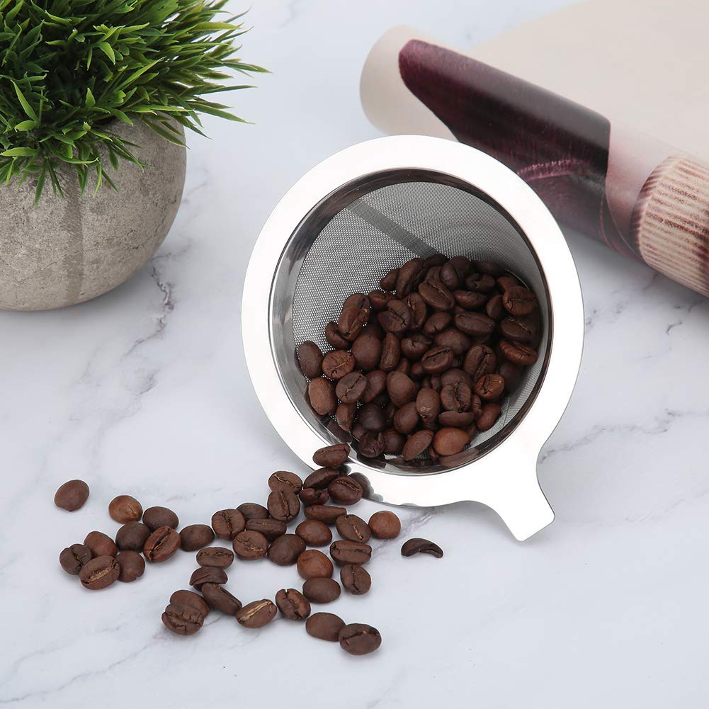 Premium Stainless Steel Reusable Coffee Filter - Fast Fitting & Durable for Drip Coffee Makers - Perfect Gift for Coffee Lovers - Ideal for Home, Office, and Camping Use