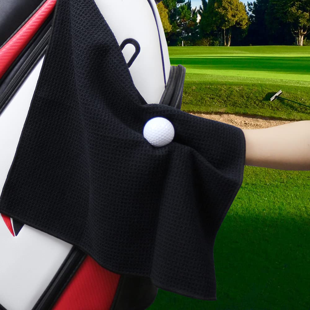 Myartte 2-Pack Premium Microfiber Golf Towels - 16