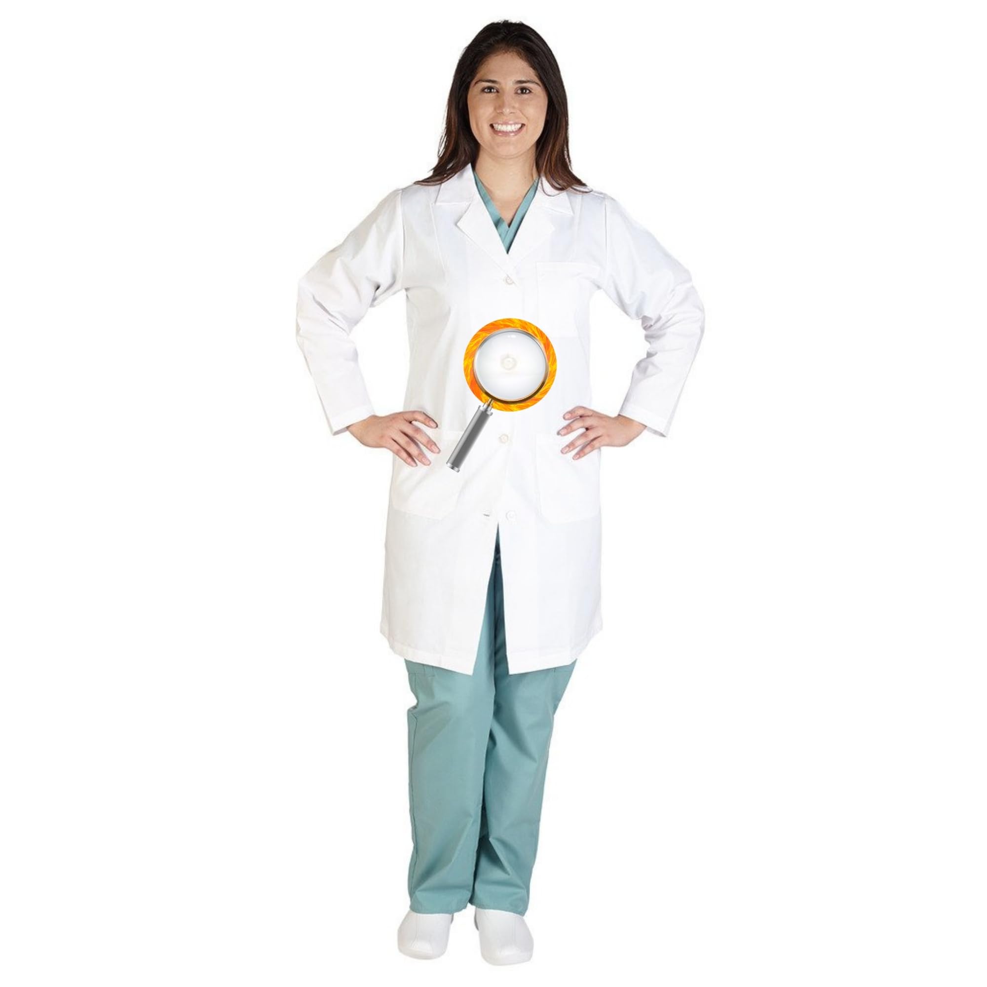 M&M SCRUBS Women's Lab Coat - Professional Medical Uniform for Nurses, Doctors & Healthcare Workers | Perfect for Hospitals, Clinics & Laboratories