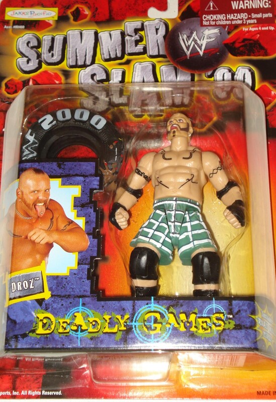 WWF Jakks Pacific SummerSlam '99 Deadly Games Droz Wrestling Action Figure - Collectible Vintage WWF Toy for Wrestling Fans & Nostalgic Collectors - Perfect for Display, Play, and WWE Memorabilia Collections