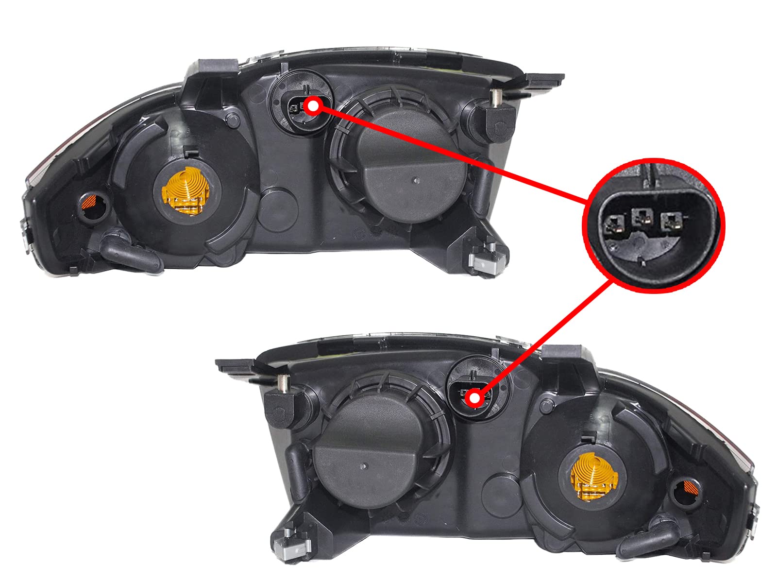 03-05 Chevy Cavalier Headlights Replacement - High Performance Halogen Headlamps Pair Set for Improved Night Visibility - Perfect for Daily Commute & Road Trips