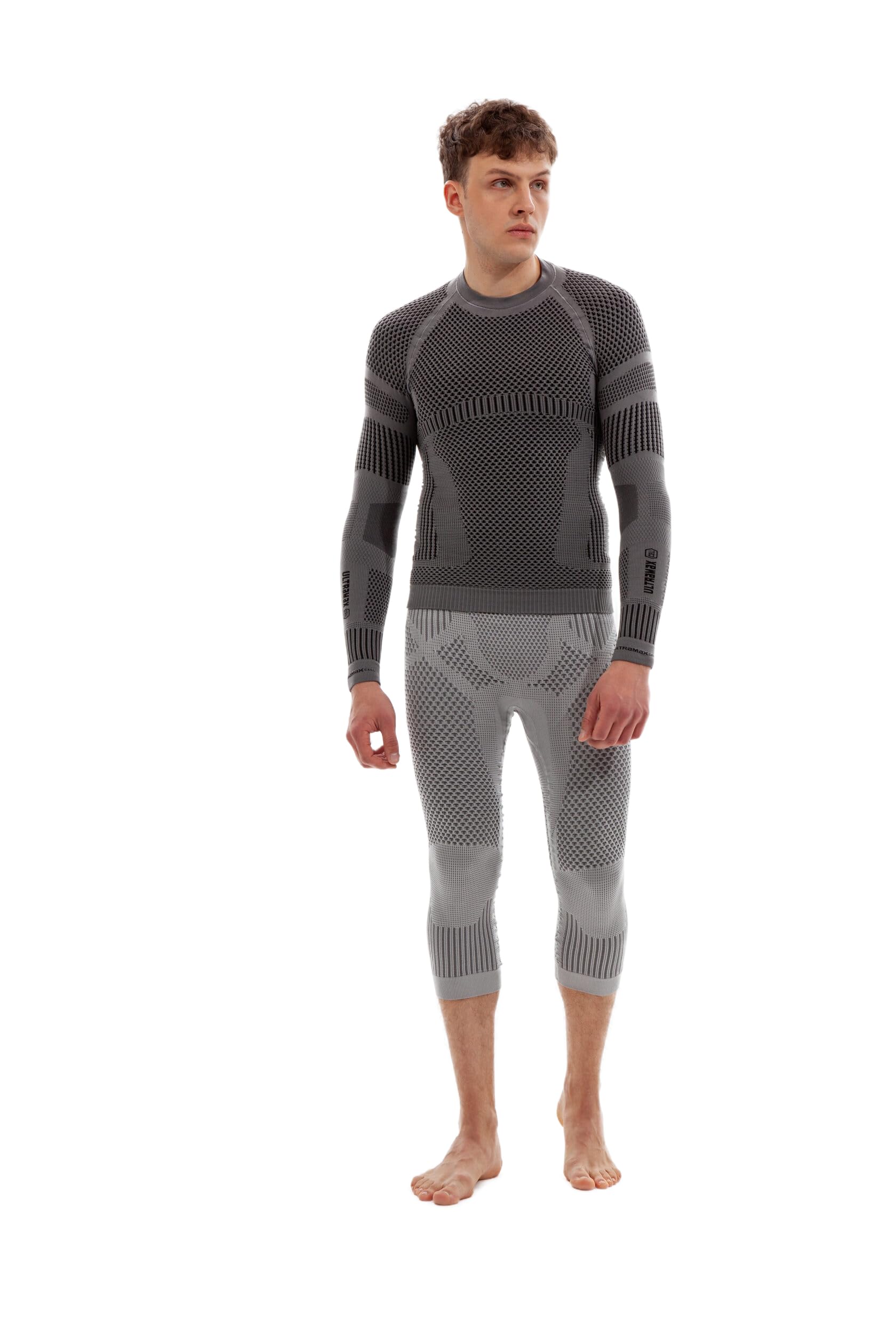 Men's Lightweight Compression Long Sleeve Shirt - Moisture Wicking Athletic Top for Workout, Running & Gym Training