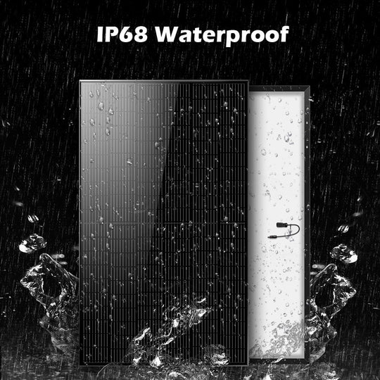 SunGoldPower 370W Monocrystalline Black PERC Solar Panel - High Efficiency 370 Watt Solar Module for Home, RV & Off-Grid Power Systems | Durable Weather-Resistant Design for Residential & Commercial Solar Projects