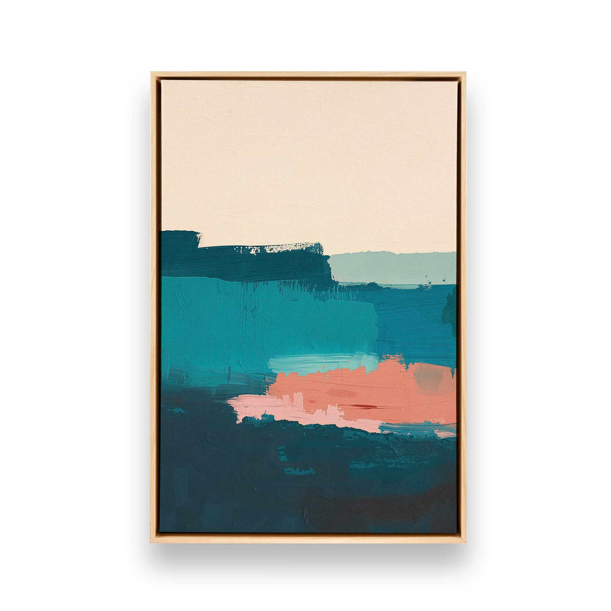 Azure Reverie v2 Abstract Art Print on Canvas Wall Decor - Perfect for Living Room, Bedroom & Office