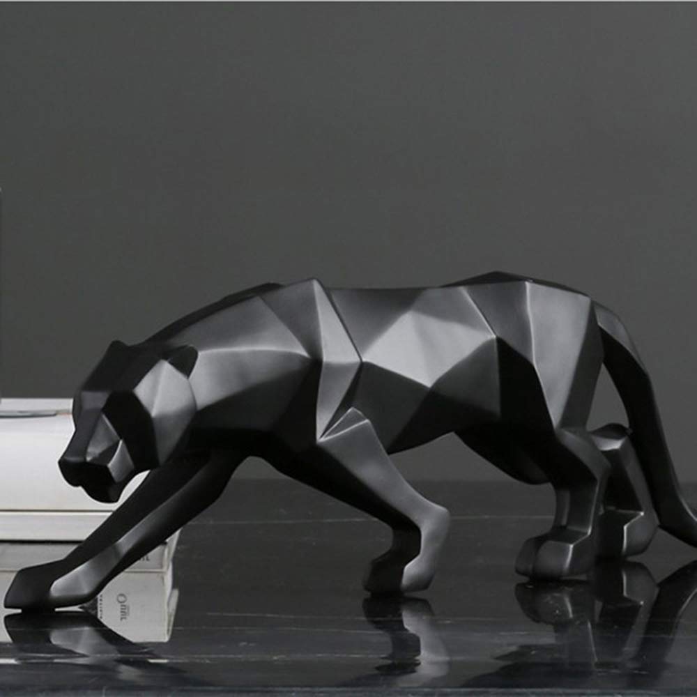 Nordic Cheetah Resin Statue - Modern Home Decor for Living Room & Office