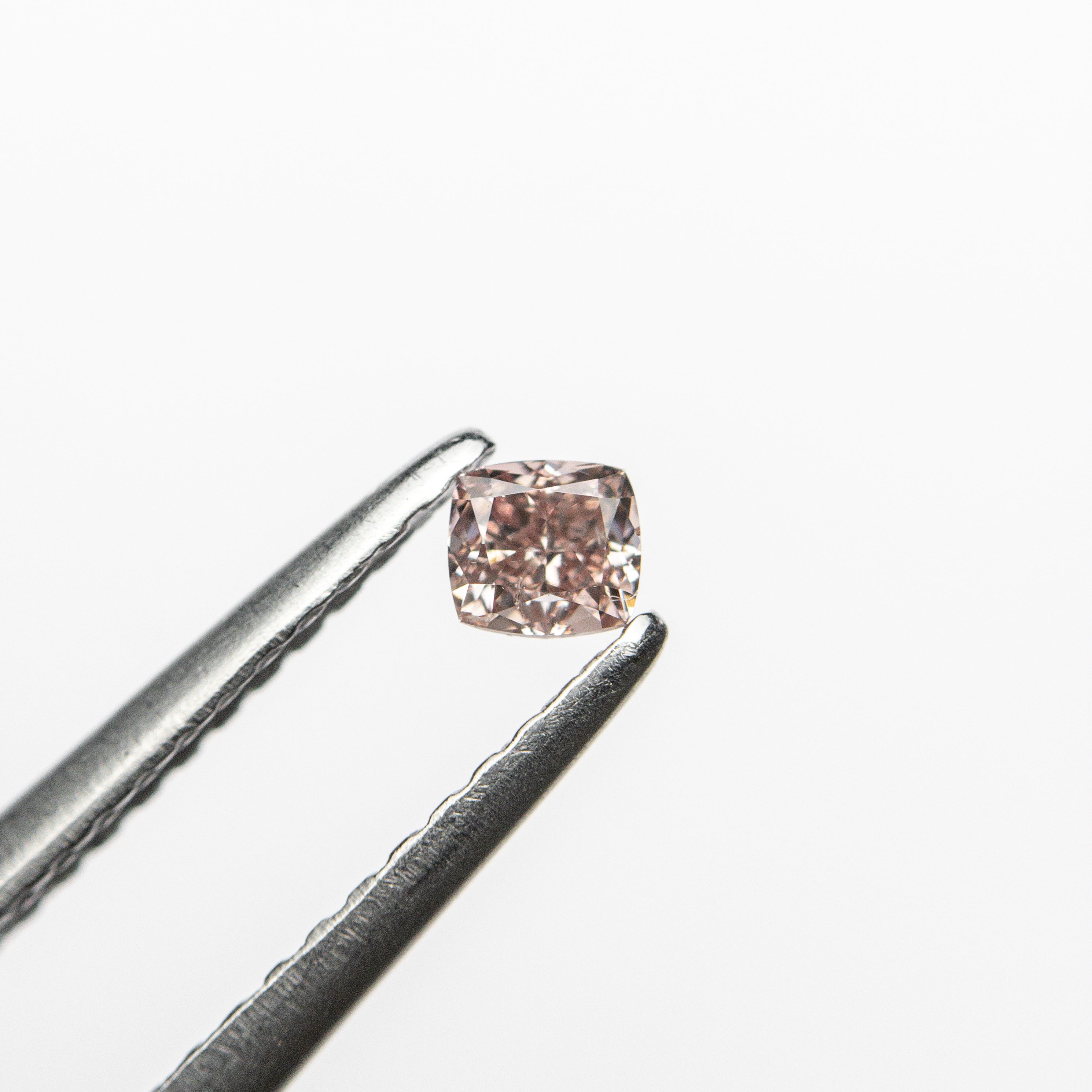 0.13ct GIA Certified Fancy Orangy Pink Cushion Brilliant Diamond (2.86x2.63x1.93mm) | Engagement Ring, Wedding Jewelry & Luxury Gift