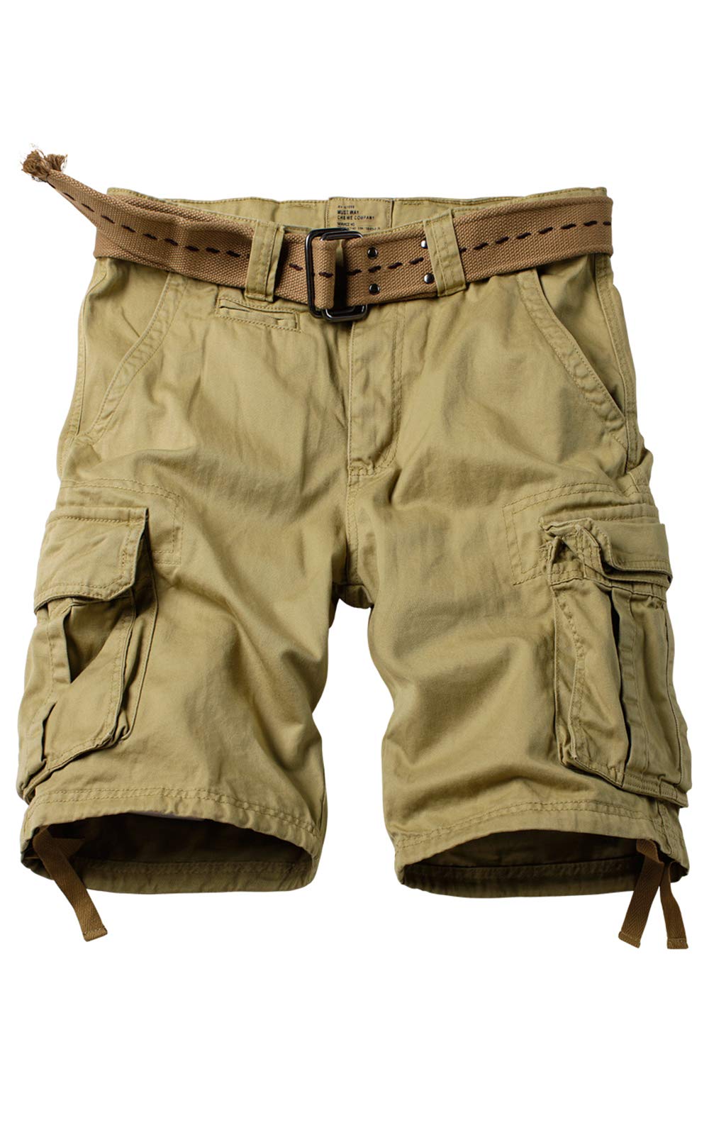AKARMY Men's Camo Cargo Shorts - Outdoor Tactical Cotton Shorts with Multiple Pockets, No Belt Needed | Perfect for Hiking, Camping & Summer Casual Wear