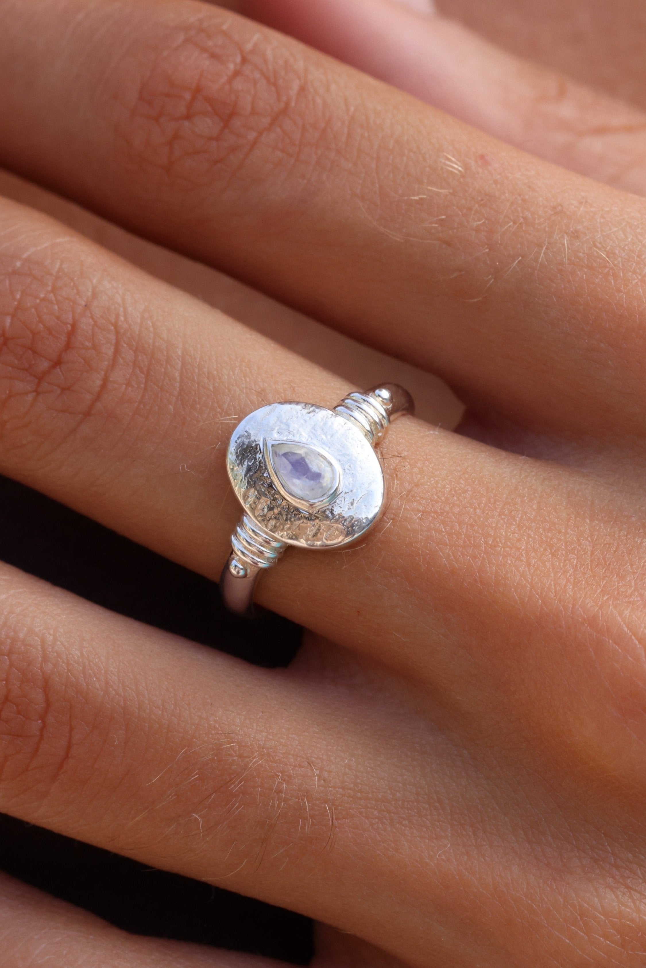 Esme Moonstone Silver Ring for Women – Elegant Sterling Silver Jewelry with Natural Moonstone Gemstone – Perfect for Everyday Wear, Gift Giving & Special Occasions