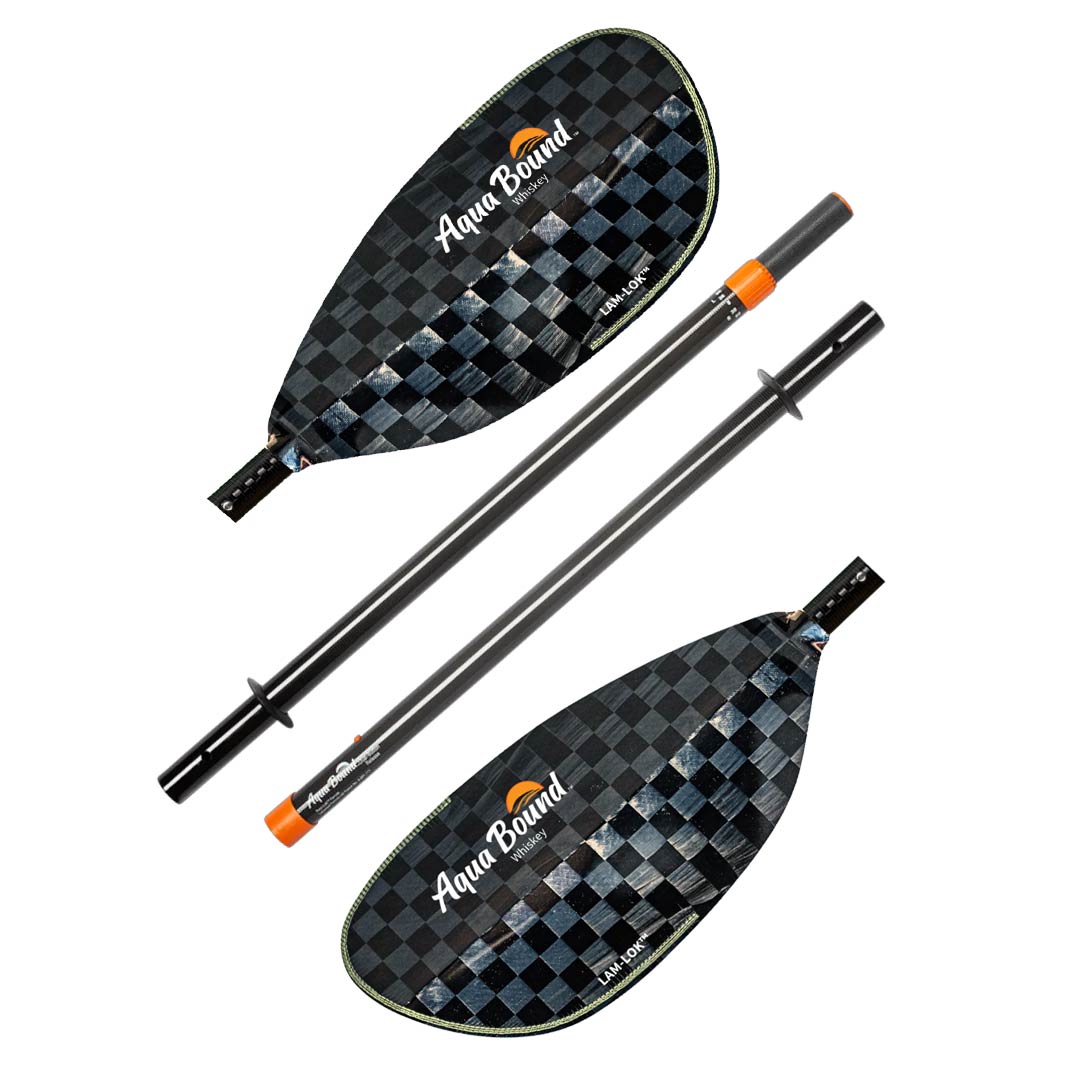 Aqua Bound Whiskey Carbon Straight Shaft Posi Lok 4-Piece Kayak Paddle - Lightweight & Durable Kayaking Gear for Touring, Fishing & Recreational Paddling
