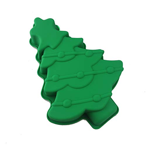 Large Green Christmas Tree Silicone Baking Mold - Cake Pan, Soap & Muffin Mold for Holiday Baking, DIY Crafts & Festive Decorations | Perfect for Christmas Desserts, Homemade Soaps & Holiday Treats