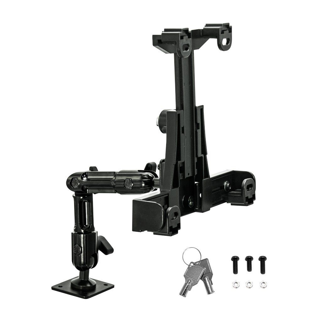 ARKON Adjustable Tablet Mount Holder - Secure Locking Multi-Angle Arm for Samsung Galaxy Tab A, iPad Air/Pro, Lenovo Tablets | Perfect for Car, Bed, Kitchen & Office Use