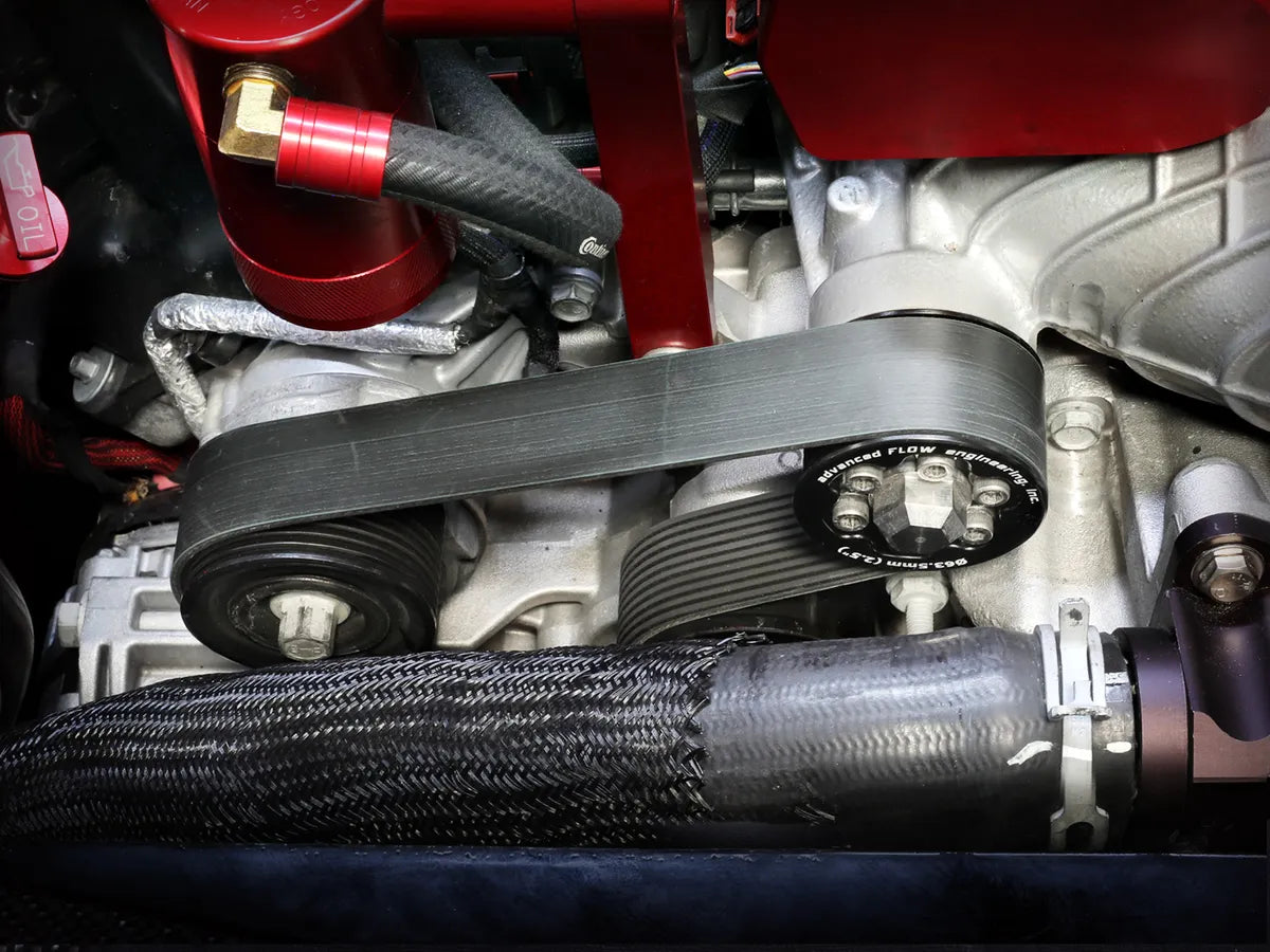 AFE Supercharger Power Pulley Kit (2.50 IN Hub) for Dodge Challenger & Charger 6.2L Hellcat 2015-2023 - Boost Performance & Horsepower for Drag Racing & Street Driving
