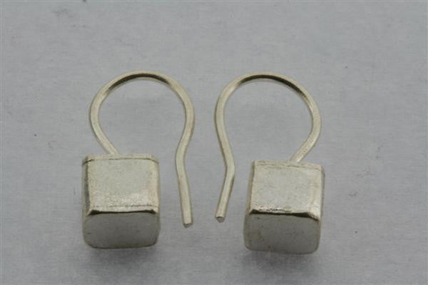 Little Cube Hook Earrings - Minimalist Geometric Jewelry for Women - Perfect for Everyday Wear & Special Occasions