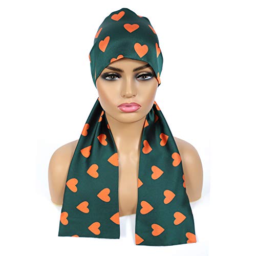 Xinxinshuyu Comfortable Wig Scarf Band - Breathable Lace Front Edge Wrap for Women, Adjustable Wig Grip (Love Green) | Perfect for Daily Wear, Cosplay & Hair Loss Solutions