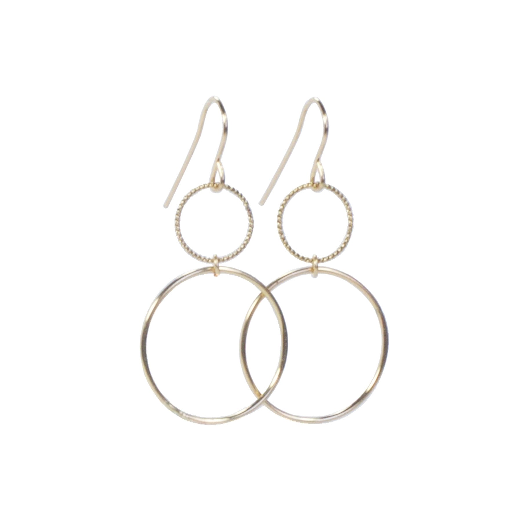 Two Circle Hook Earrings - Elegant Gold & Silver Hoop Earrings for Women | Perfect for Everyday Wear, Parties & Gifts