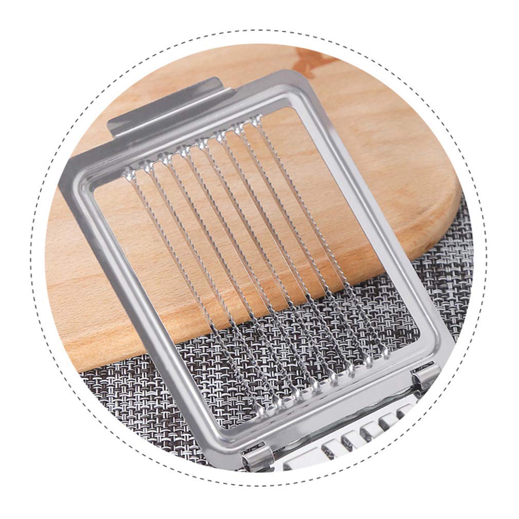 Stainless Steel Egg Slicer and Cutter - Multi-Function Kitchen Tool for Hard Boiled Eggs, Cheese, Fruits & Vegetables | Perfect for Salads, Sandwiches, Meal Prep & Party Platters