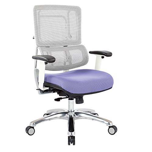 Polished Aluminum Base and Violet Fabric Seat