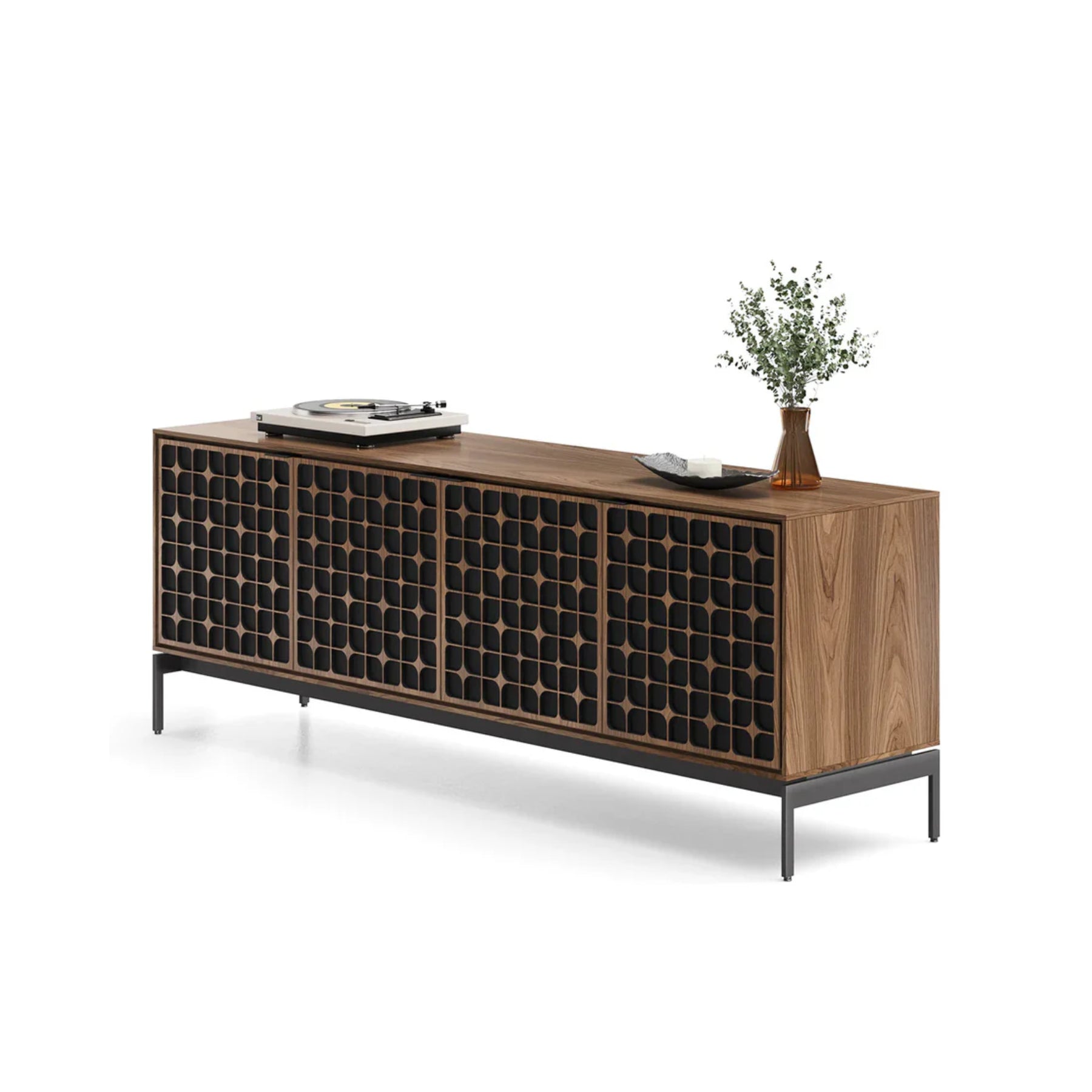 BDI 8709 Constellation Media Console With Base - Modern TV Stand for Living Room, Home Theater & Entertainment Centers - Durable Wood & Metal Design for 4K & Smart TVs