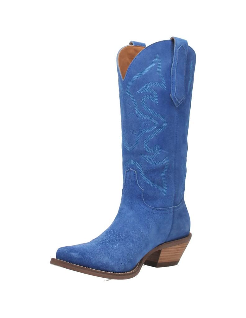 Women's Western Fashion Boots - Blue Cowgirl Boots Size 9 | Comfortable Ankle Booties for Country Dancing, Rodeo & Casual Wear