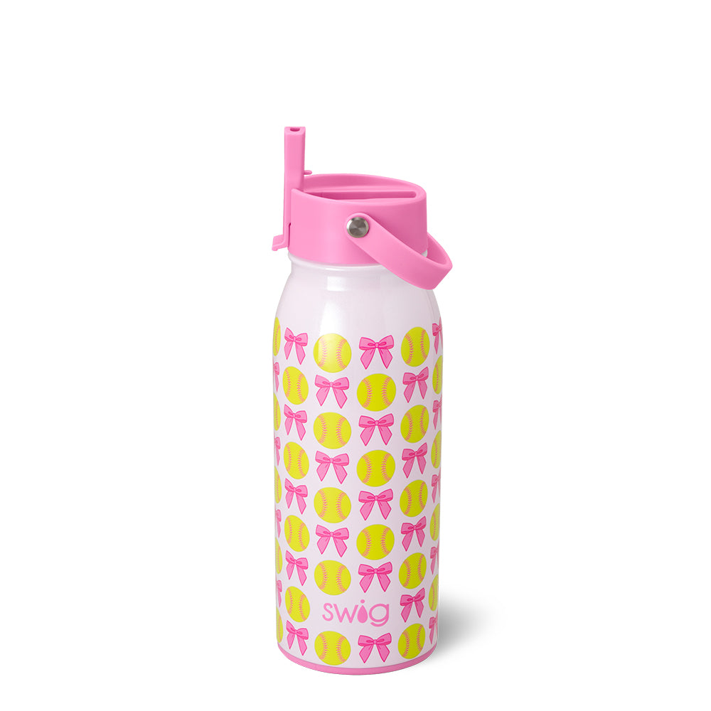 **36oz Pitch Hit Run Flip + Sip Water Bottle – Leak-Proof & Durable for Sports, Gym, and Outdoor Activities**
