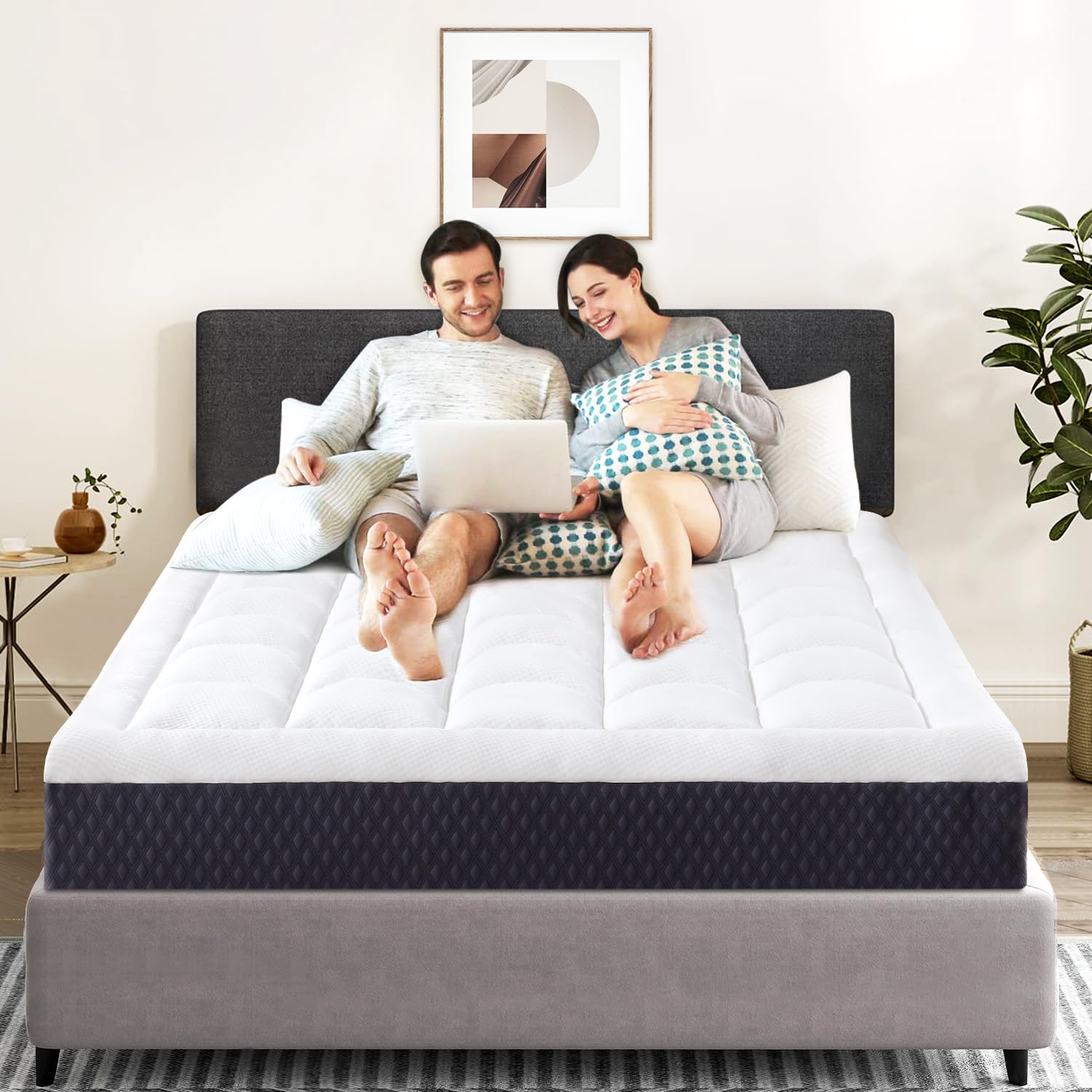 8 Inch Twin XL Cooling Gel Memory Foam Mattress in a Box with Pillowtop - CertiPUR-US Certified, Fiberglass-Free, Pressure Relief & Ergonomic Design for Back Pain Relief - Perfect for Dorms, Guest Rooms & Small Spaces