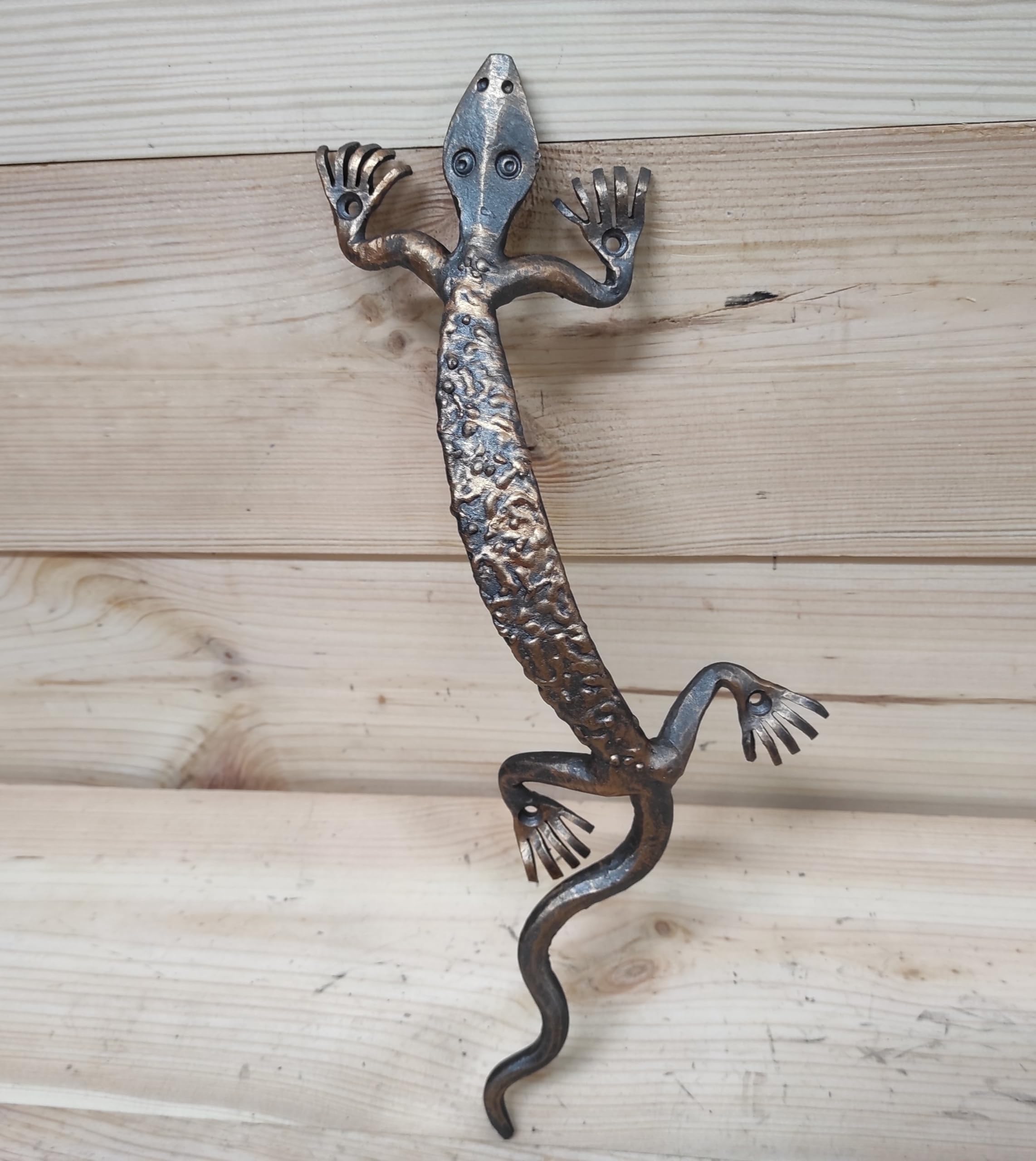 Lizard Metal Barn Door Handle - Rustic Pull for Farmhouse Style