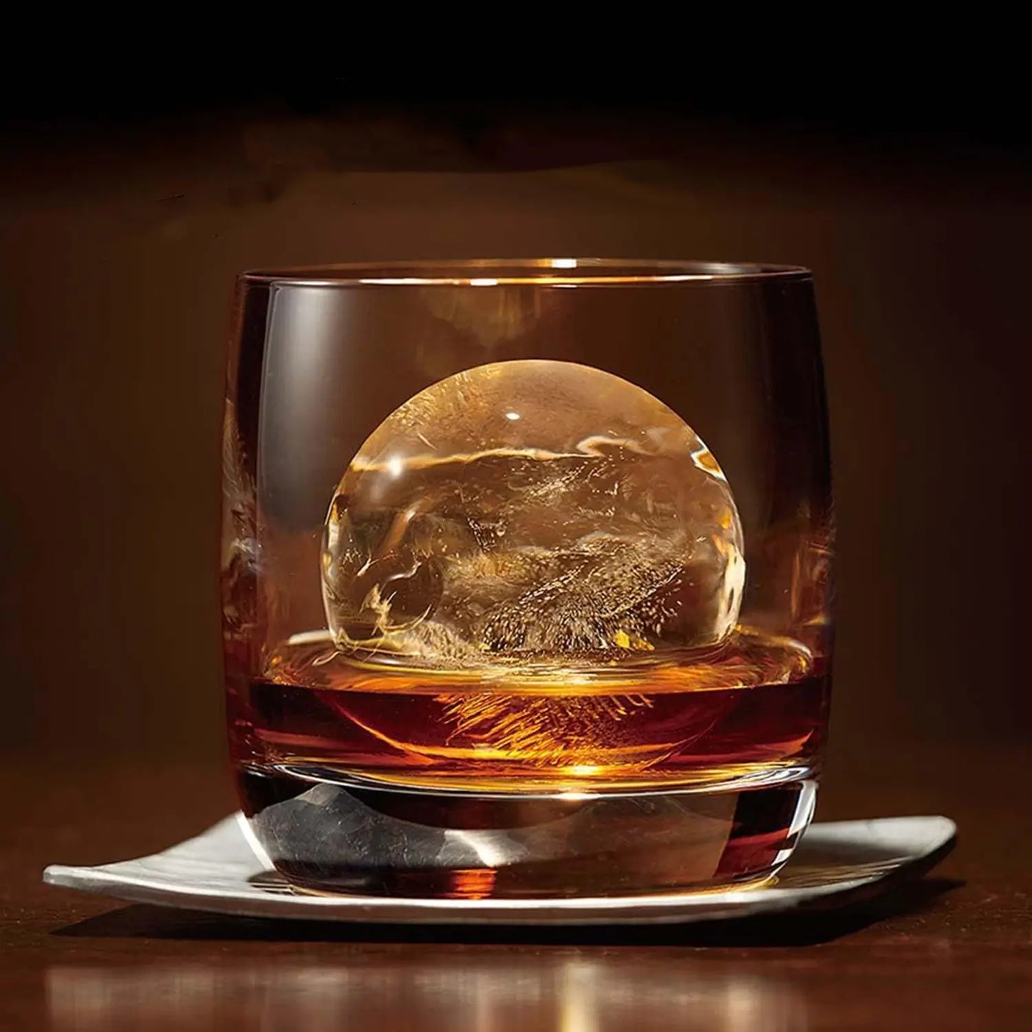 Premium Ebisu Plastic Ice Ball Tray - Large 2.5 Inch Spheres for Whiskey, Cocktails & Chilled Drinks - BPA Free & Durable - Perfect for Home Bars, Parties & Gifts