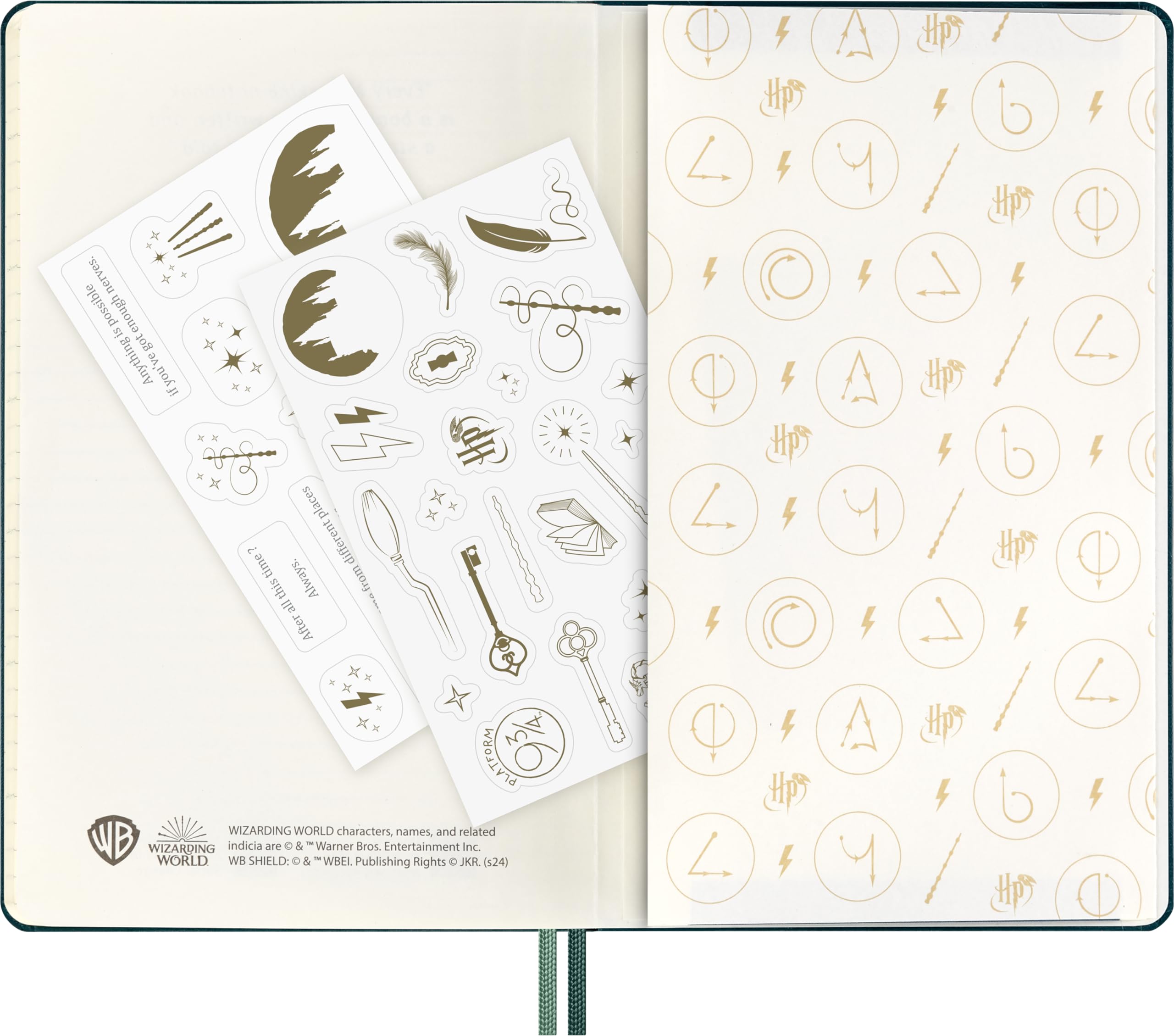 Moleskine Harry Potter 2024-2025 Weekly Planner - Limited Edition Alohomora Spell Glow-in-the-Dark Cover, Hard Cover Large 5