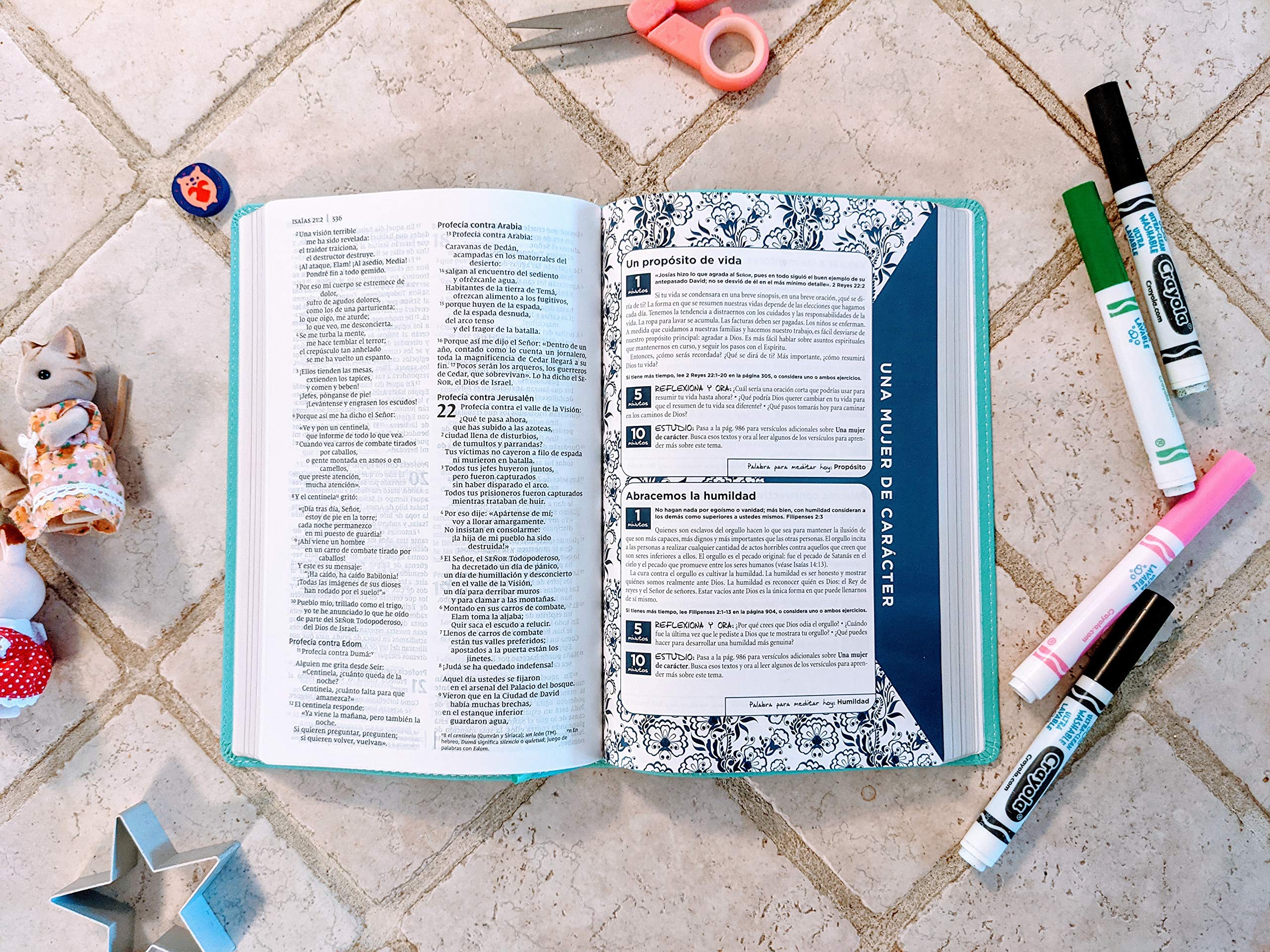 NVI, Busy Mom's Bible, Leathersoft Cover, Turquoise, Words of Christ in Red, Comfort Print: Daily Inspiration Even When You Only Have a Minute (Spanish Edition) - Perfect for Devotions, Prayer Time & Encouragement for Christian Mothers