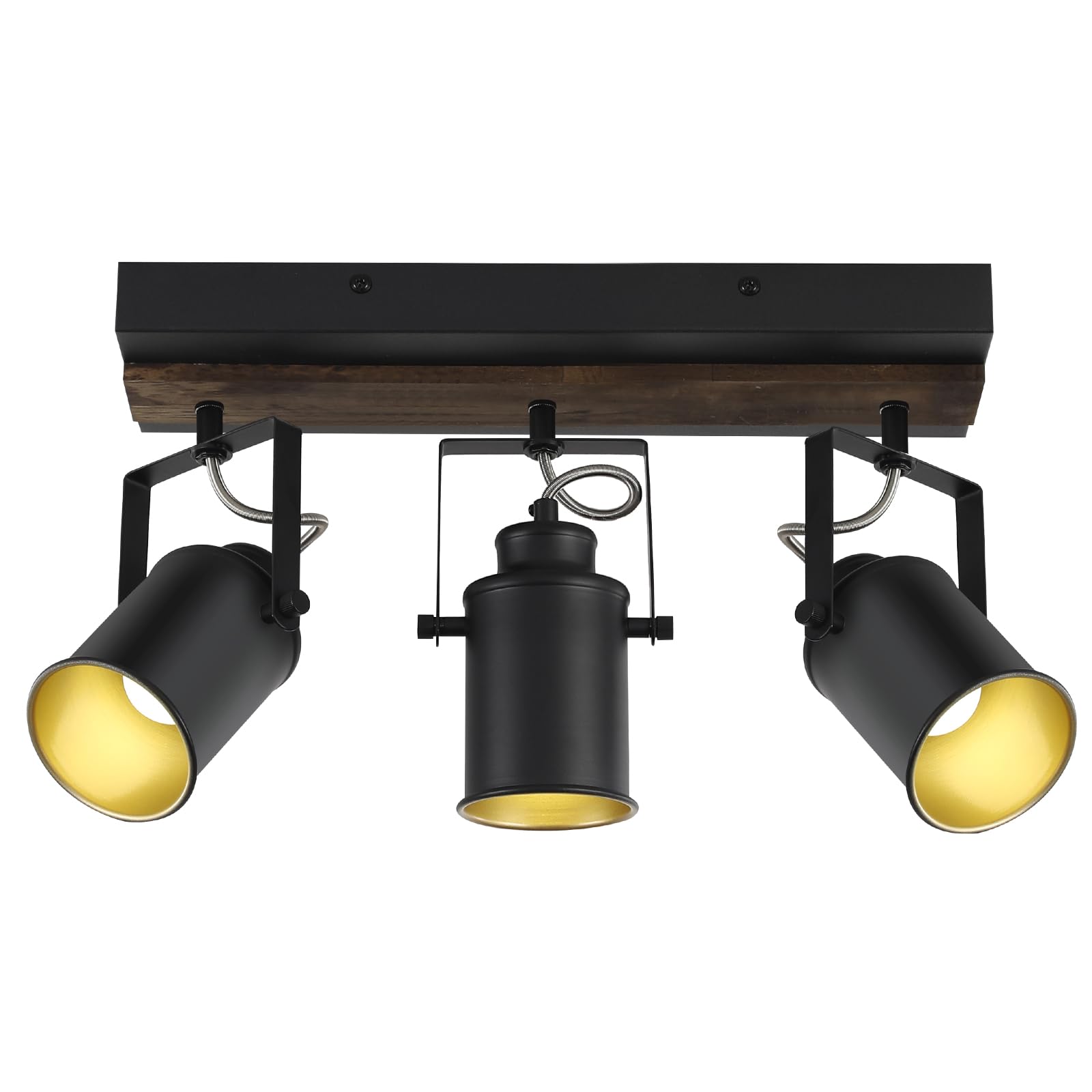 SEEBLEN Farmhouse 3-Light Adjustable Track Lighting for Kitchen, Dining Room, Living Room | Wall/Ceiling Mounted with Swivel Heads | Perfect for Kitchen Islands, Closets, and Sink Areas | Rustic Industrial Home Decor Lighting