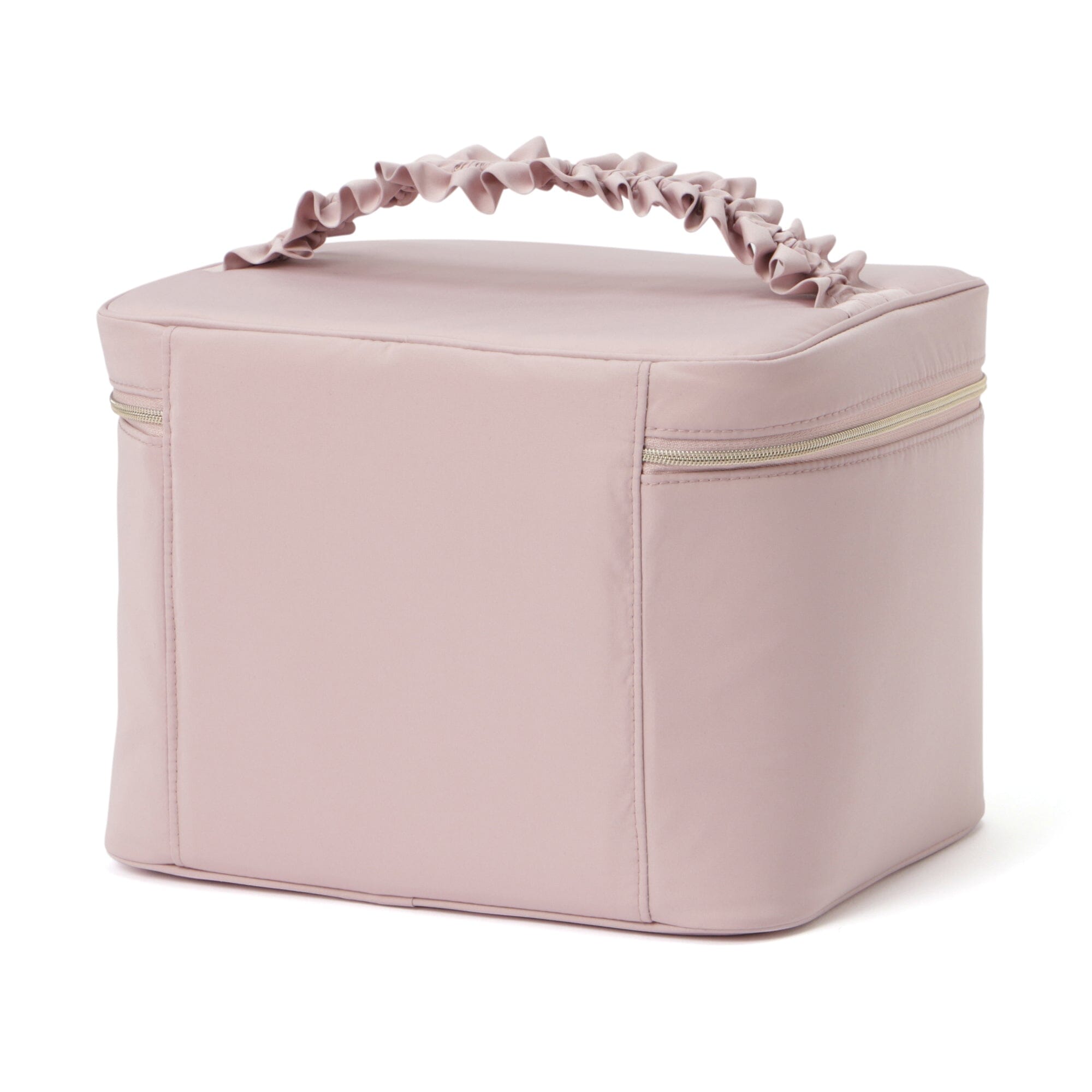 Frill Vanity Pouch - Small Cosmetic Bag for Makeup & Travel - Pink Organizer for Toiletries, Jewelry & Essentials - Perfect for Girls, Women & Bridal Shower Gifts