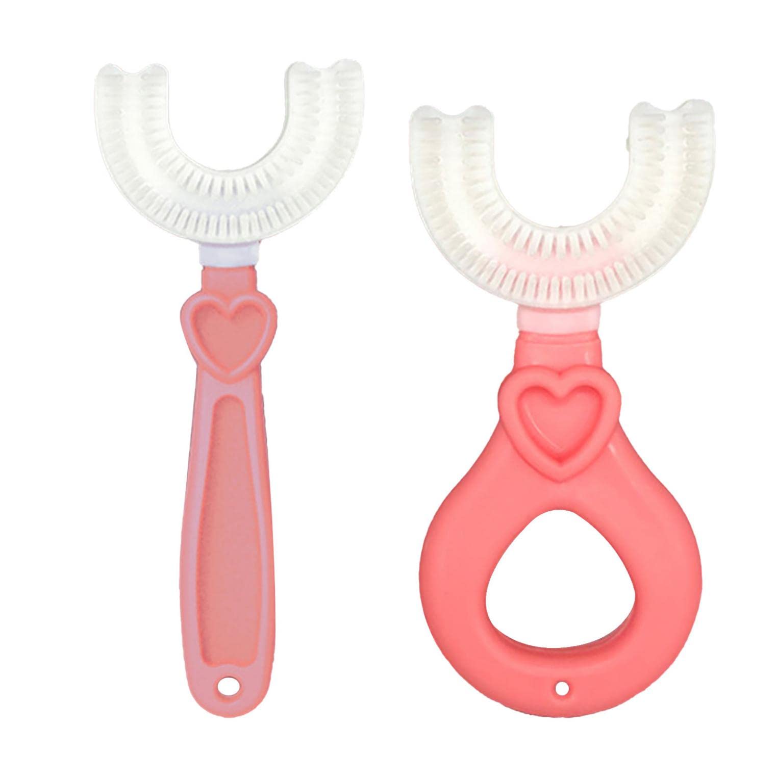 360° Soft Silicone U-Shaped Baby Toothbrush for Kids Ages 2-12 - Gentle Teeth Cleaning & Gum Massage Tool for Healthy White Teeth - Perfect for Toddler Bath Time & Travel Oral Care