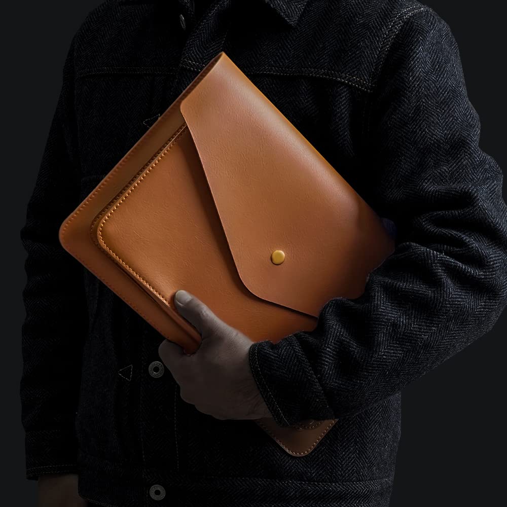 Premium Genuine Leather Laptop Sleeve for 14