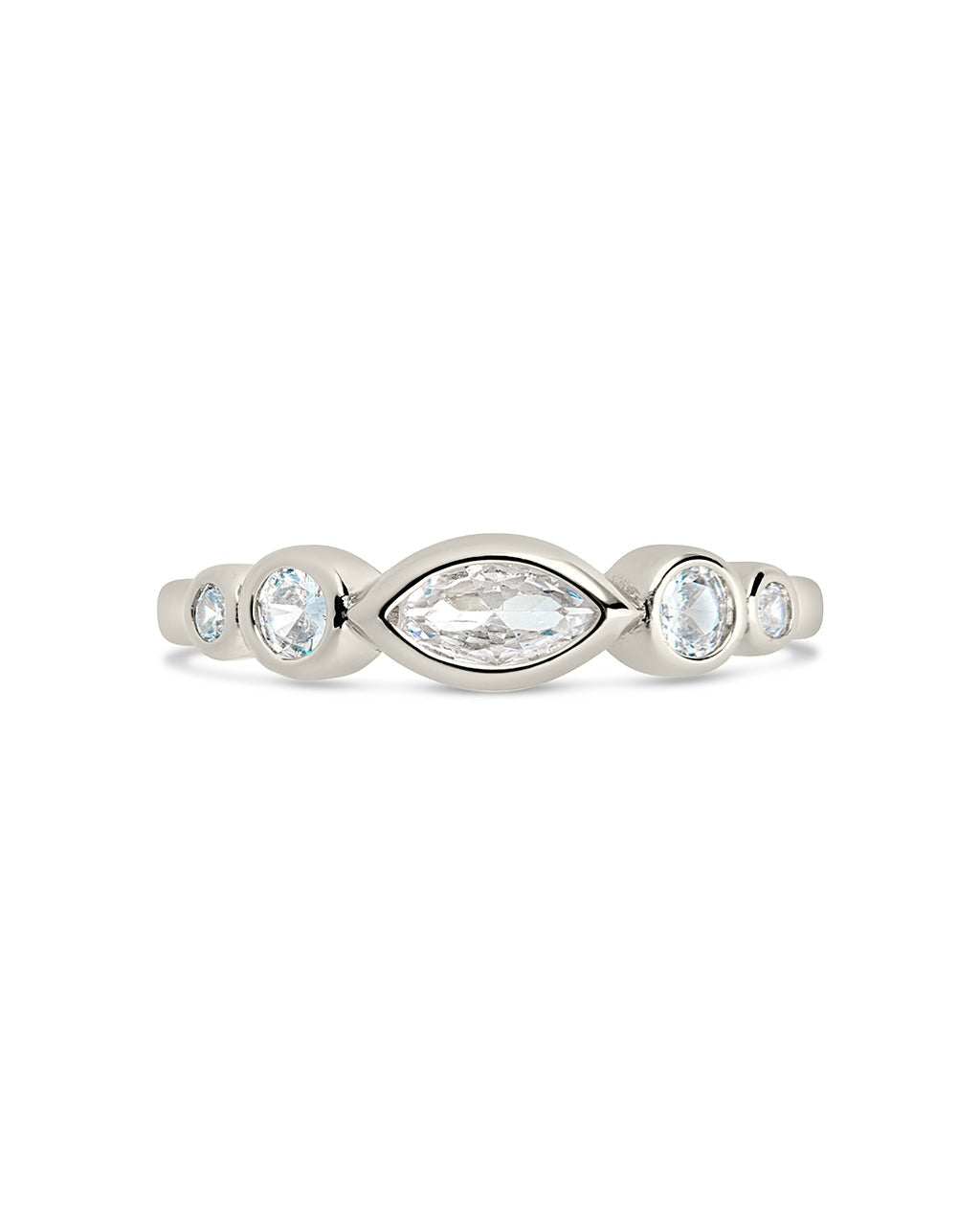 Mylena CZ Band Ring for Women - Elegant Cubic Zirconia Fashion Jewelry Gift for Her - Perfect for Weddings, Parties & Everyday Wear