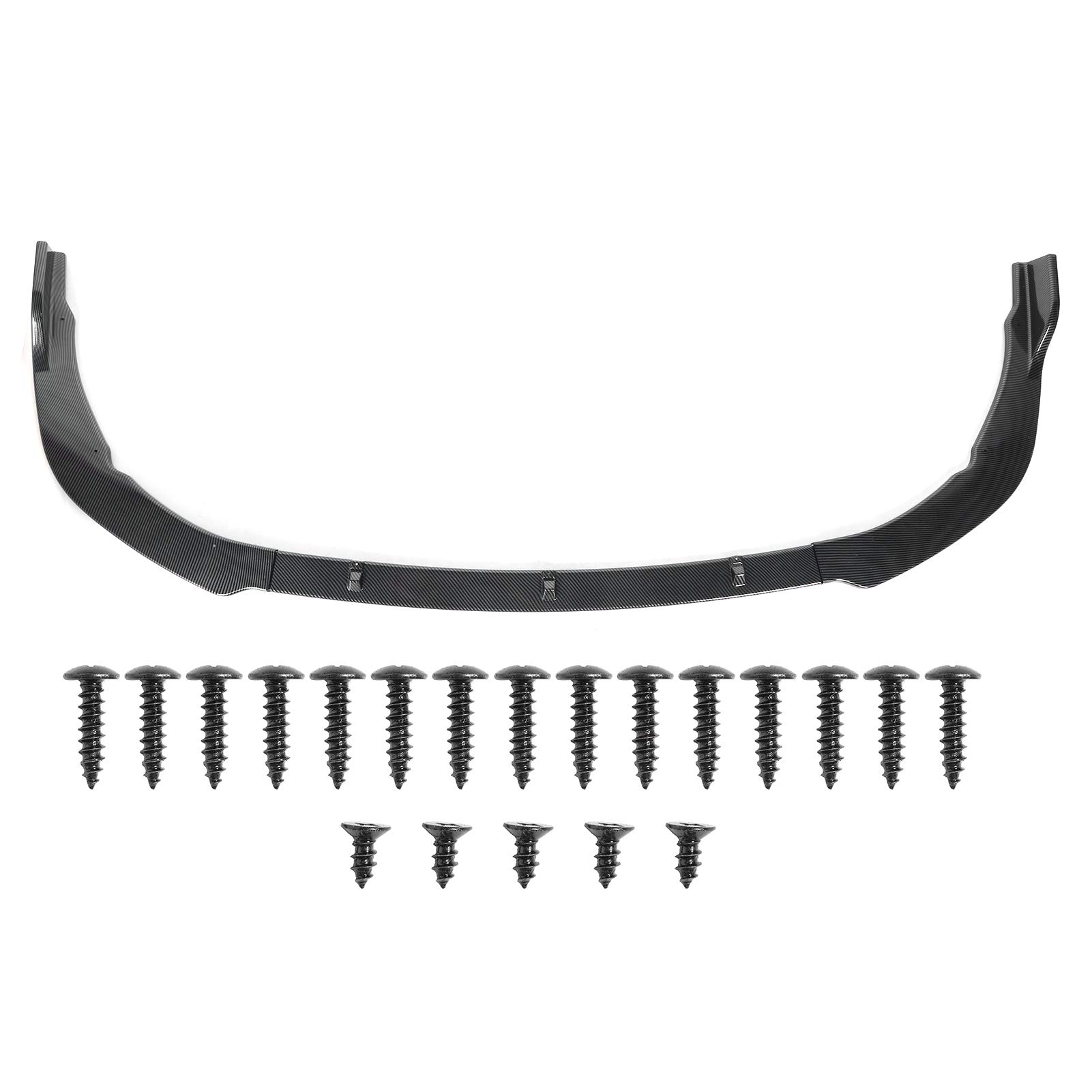 Carbon Fiber Front Bumper Lip Spoiler & Splitter - 3-Piece Lower Protector for 2018-2019 Toyota Camry SX SE - Enhances Aerodynamics & Street Style (Perfect for Car Shows, Racing, and Daily Driving)
