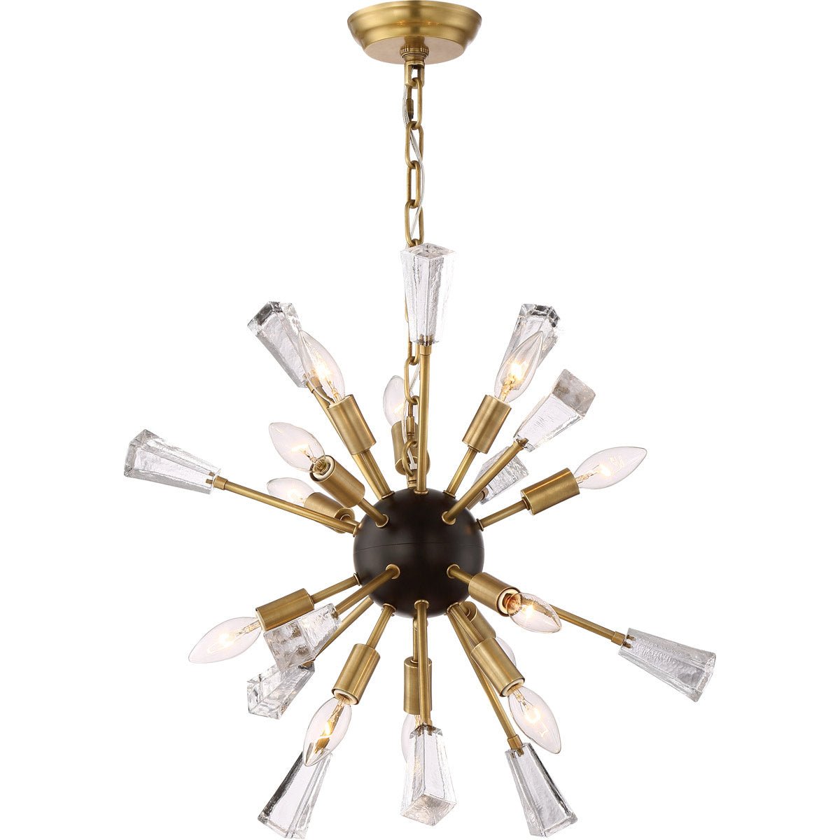 12-Light Crystal Chandelier for Dining Room - Modern Elegant Ceiling Light Fixture with LED Bulbs, Perfect for Home Decor, Living Room & Bedroom Lighting