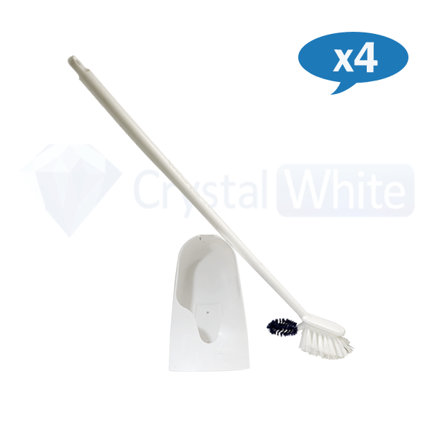 Oates Ergo Long Handled Toilet Brush - Durable Bathroom Cleaning Tool with Comfort Grip for Easy Scrubbing | Perfect for Tight Spaces & Hard-to-Reach Areas