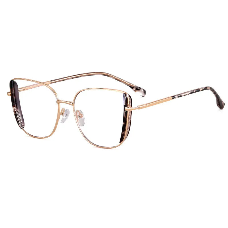 CCspace Women's Full Rim Square TR90 Titanium Eyeglasses - Lightweight & Durable Frame for Work, Reading & Daily Use (Model 300377)