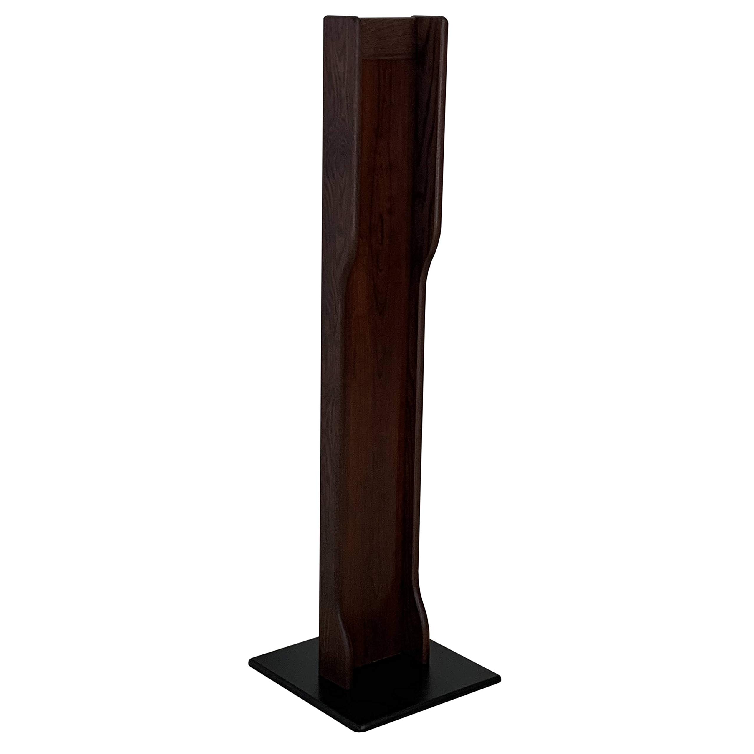 Premium Mahogany Wooden Mallet Hand Sanitizer Dispenser Floor Stand (HSS2MH) - Hygienic Touch-Free Sanitizing Solution for Homes, Offices & Public Spaces