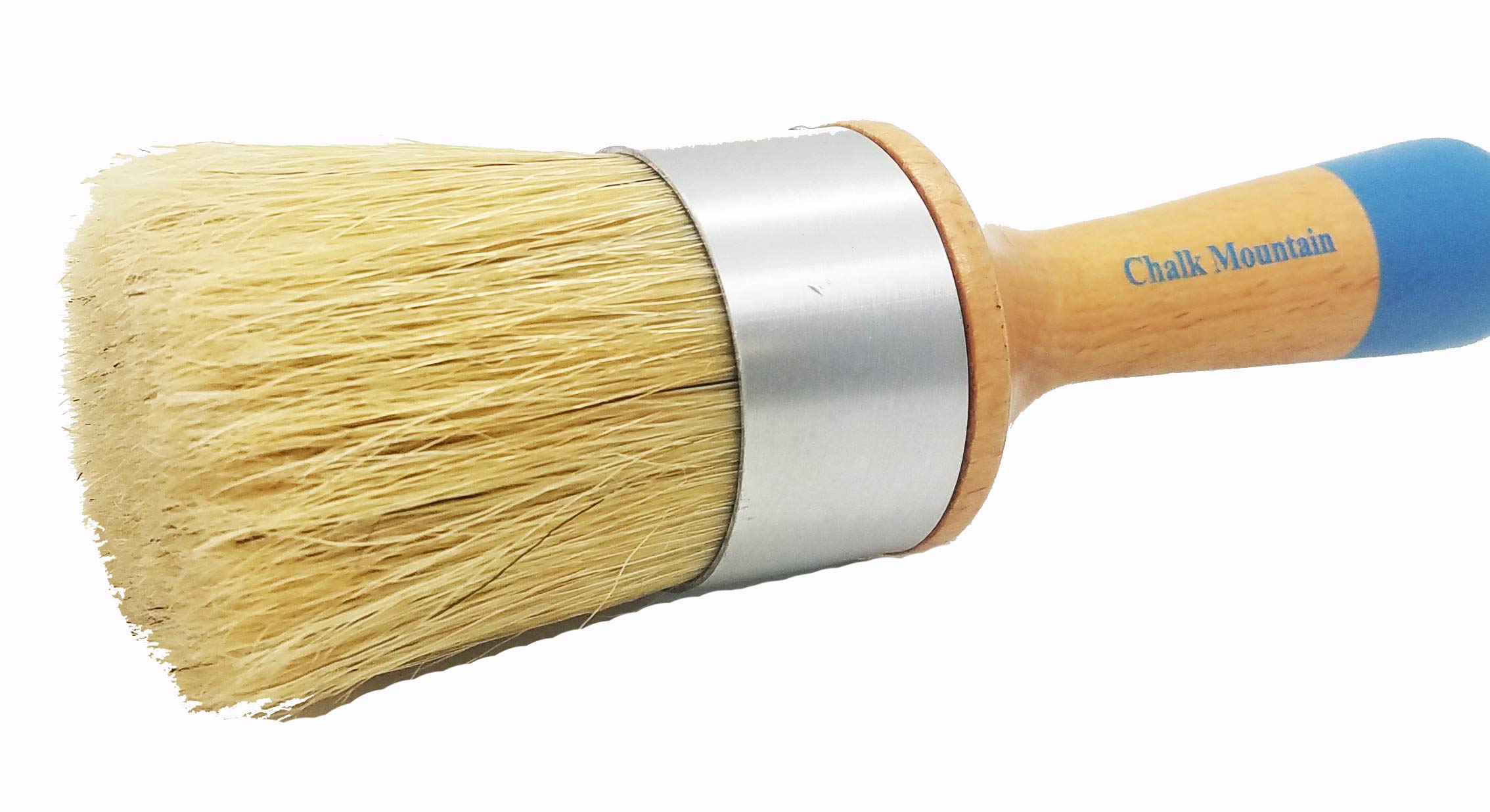 Premium Boar Hair Bristle Brush Kit for Wax & Detailing - 2 Pack | Chalk Mountain Brushes | Durable Varnished Wood Handle | Perfect for Car Detailing, Woodworking & DIY Crafts
