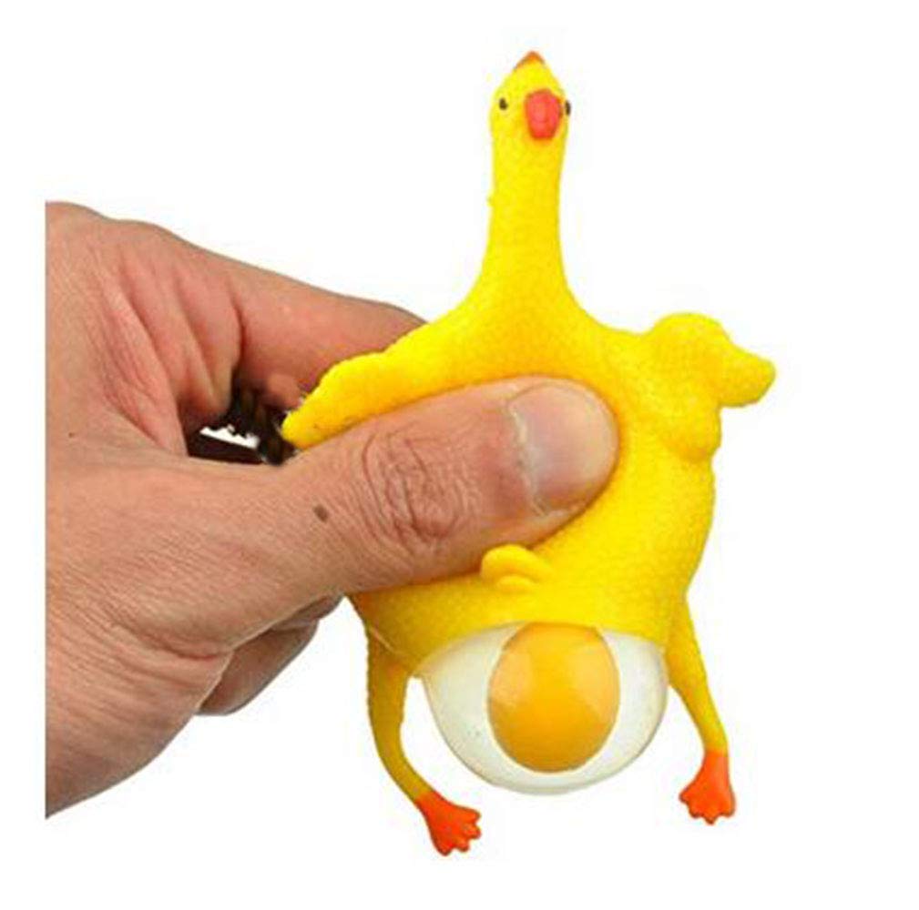 16cm Funny Squishy Toys Chicken and Eggs - Stress Relief Fidget Toys for Kids & Adults - Perfect for Anxiety Relief, Office Desk Decor, and Sensory Play
